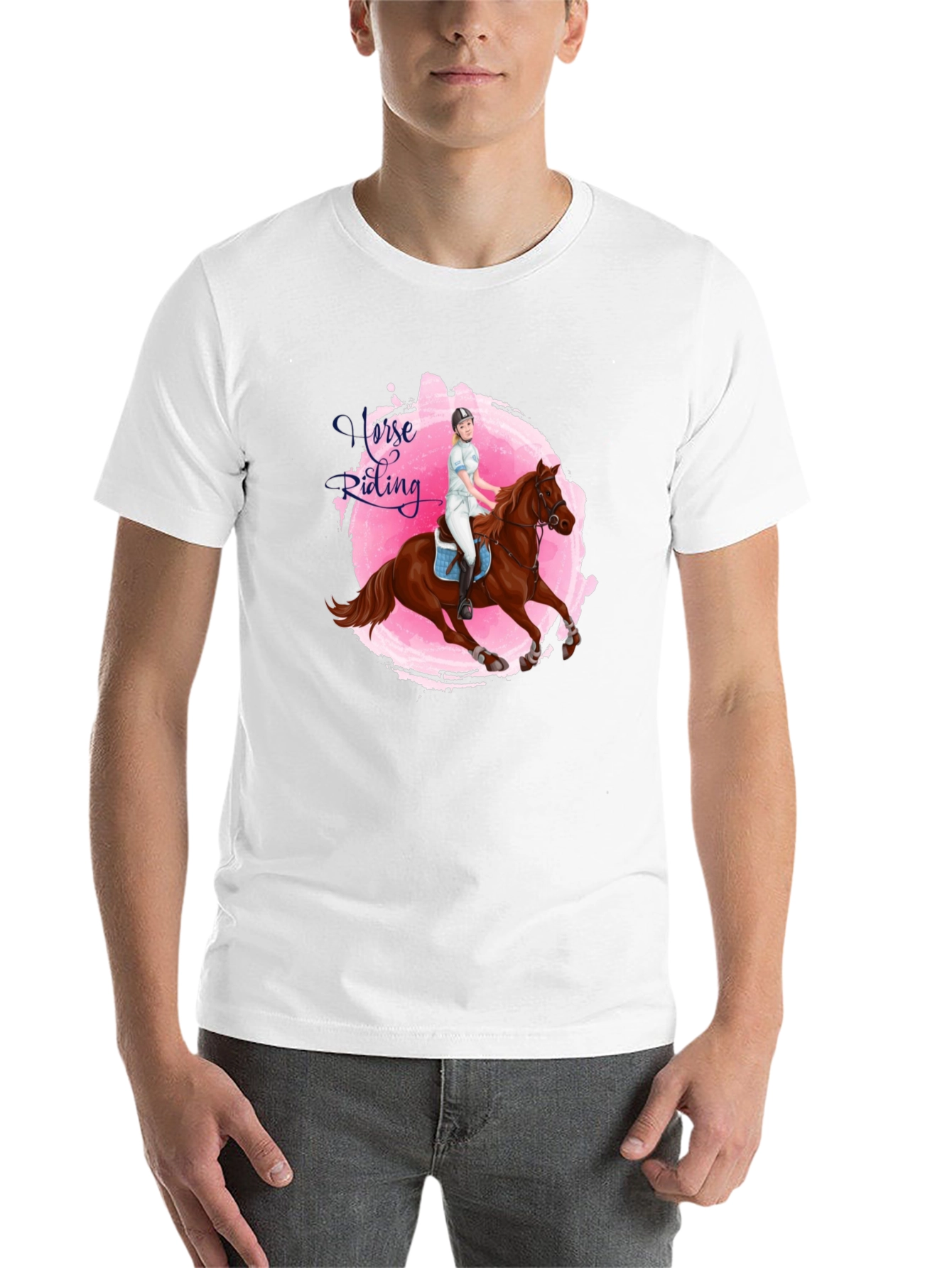 Black Horse Riding Graphic Tee - Equestrian Style view 14