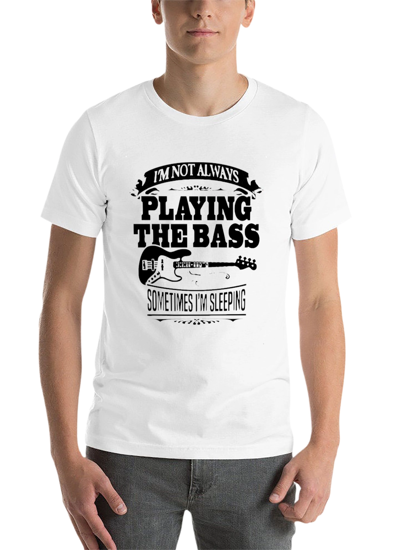 Black Bass Player T-Shirt - I'm Not Always Playing the Bass view 14