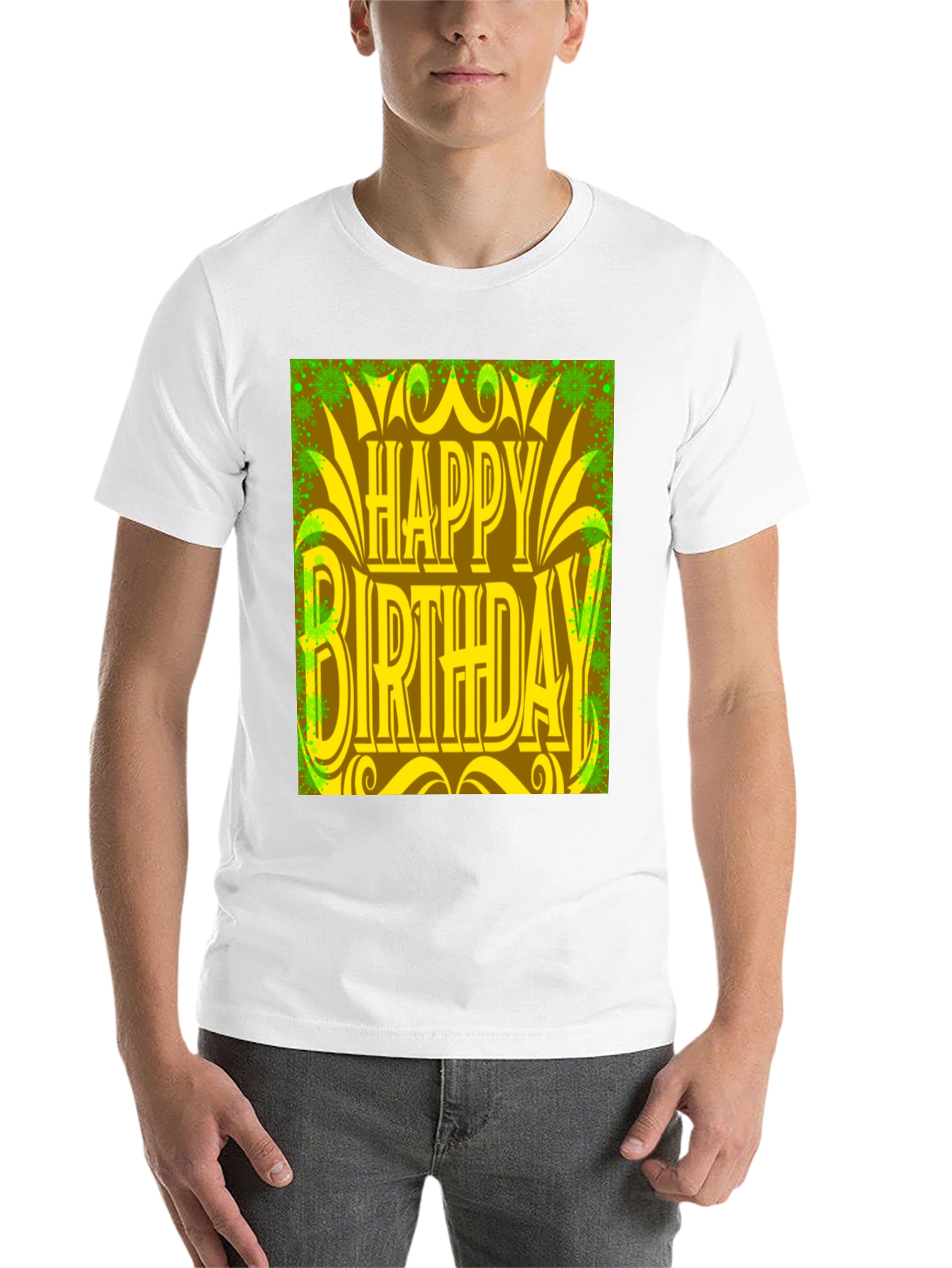 Black Happy Birthday Graphic Tee - Black view 14