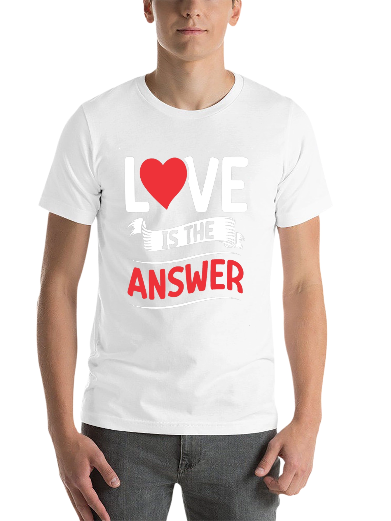 Black Love Is The Answer Graphic T-Shirt - Black view 14