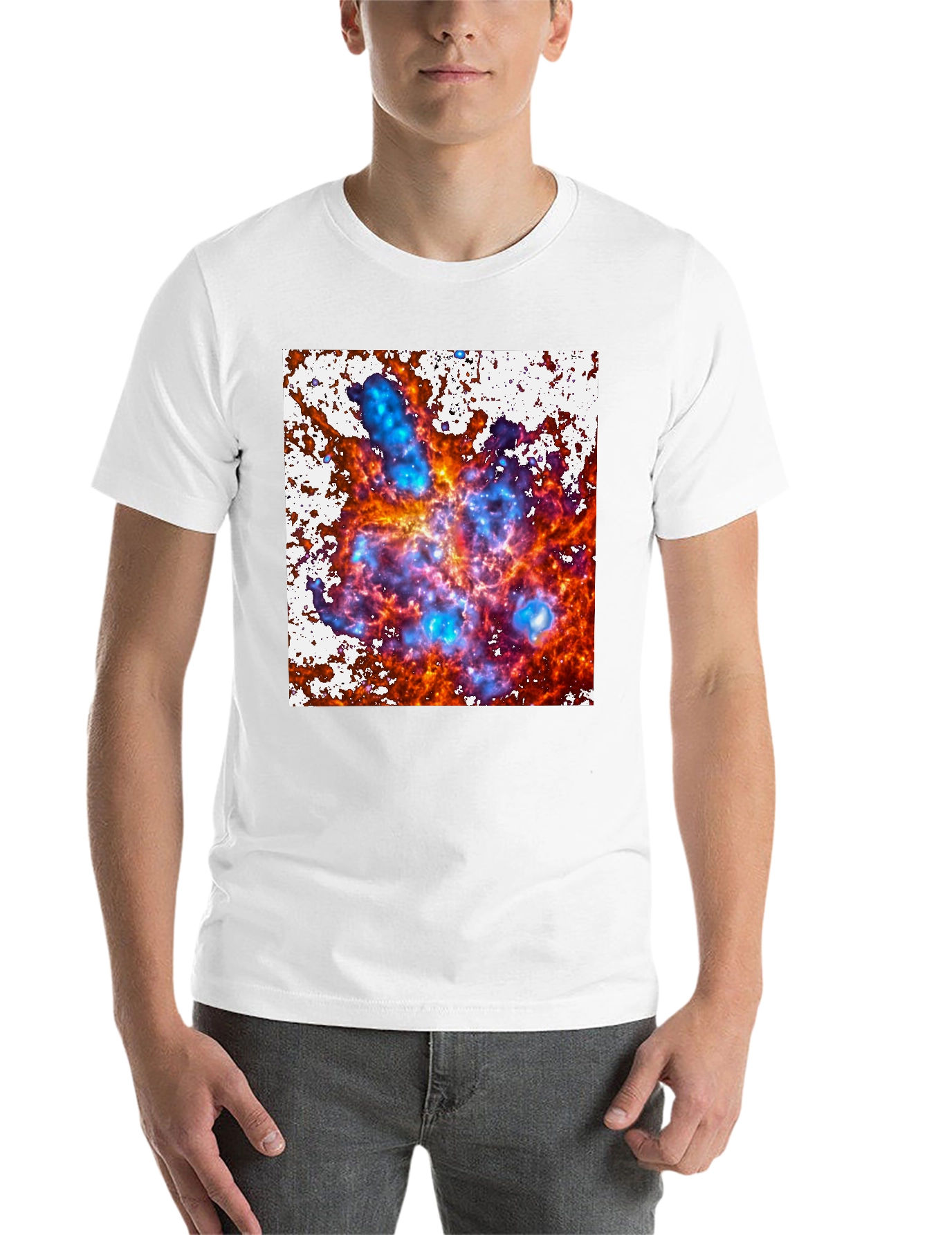Black Nebula Print T-Shirt view 14