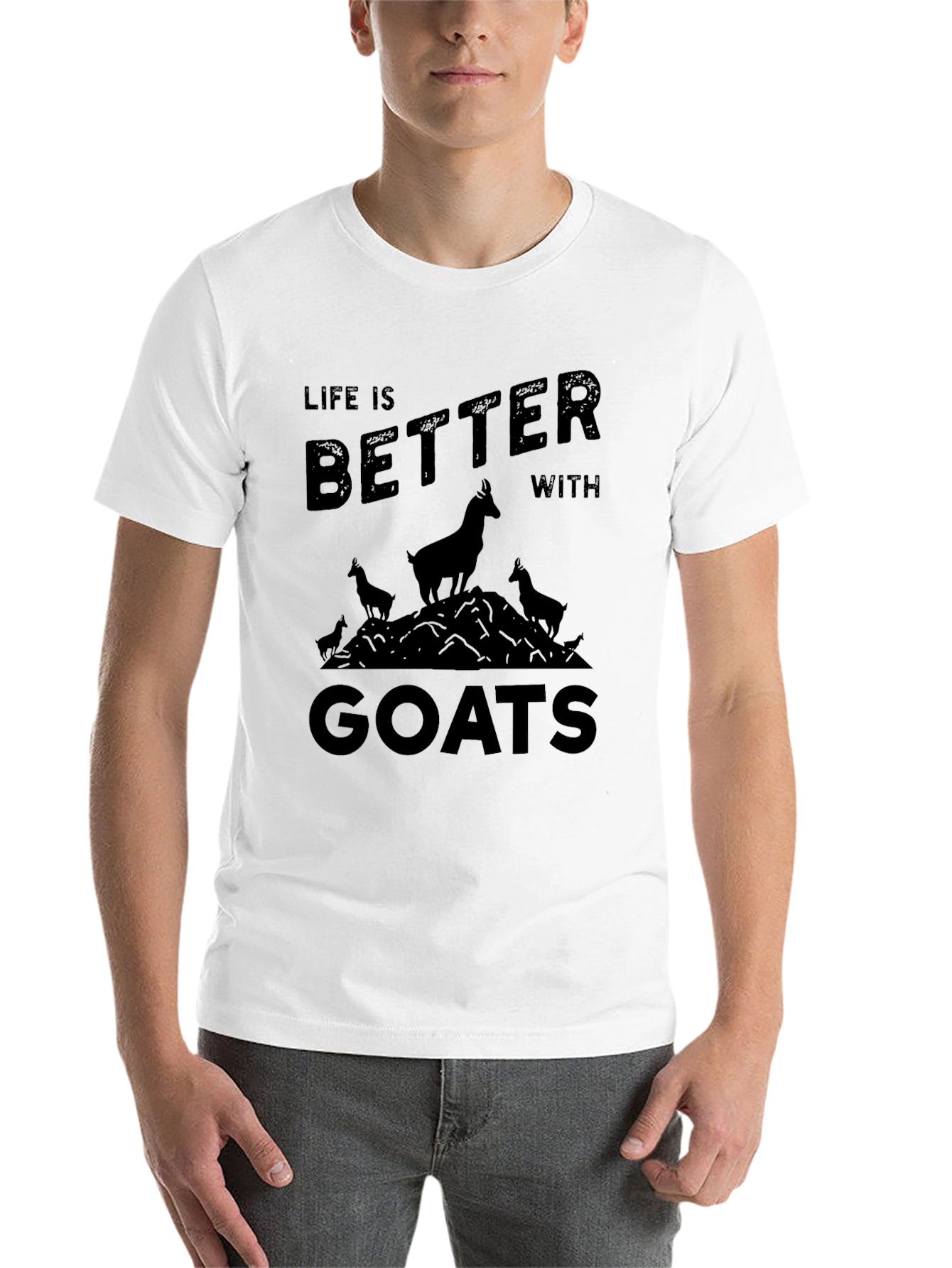 Black Life is Better with Goats Black T-Shirt view 14