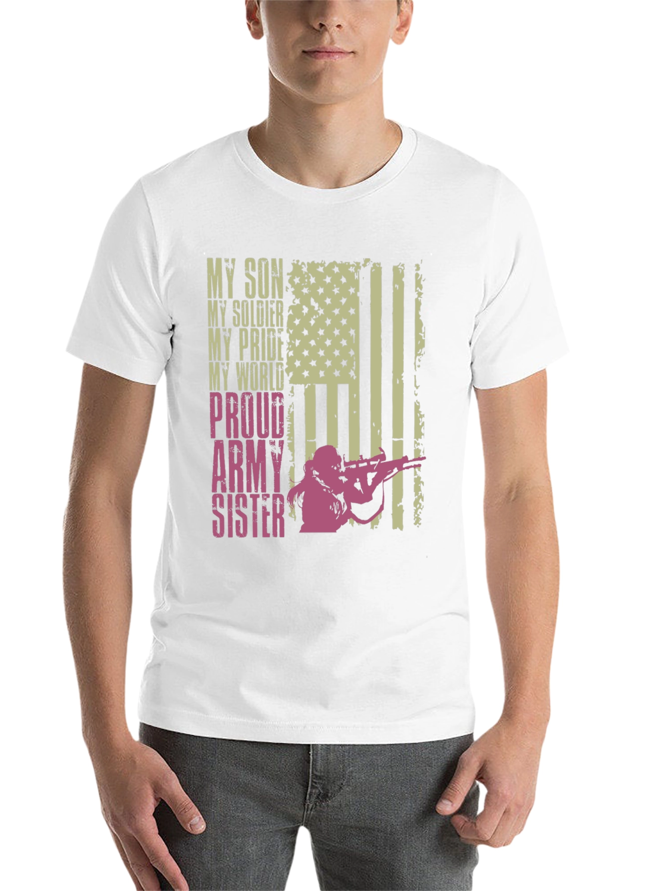 Black Proud Army Sister Graphic Tee view 14