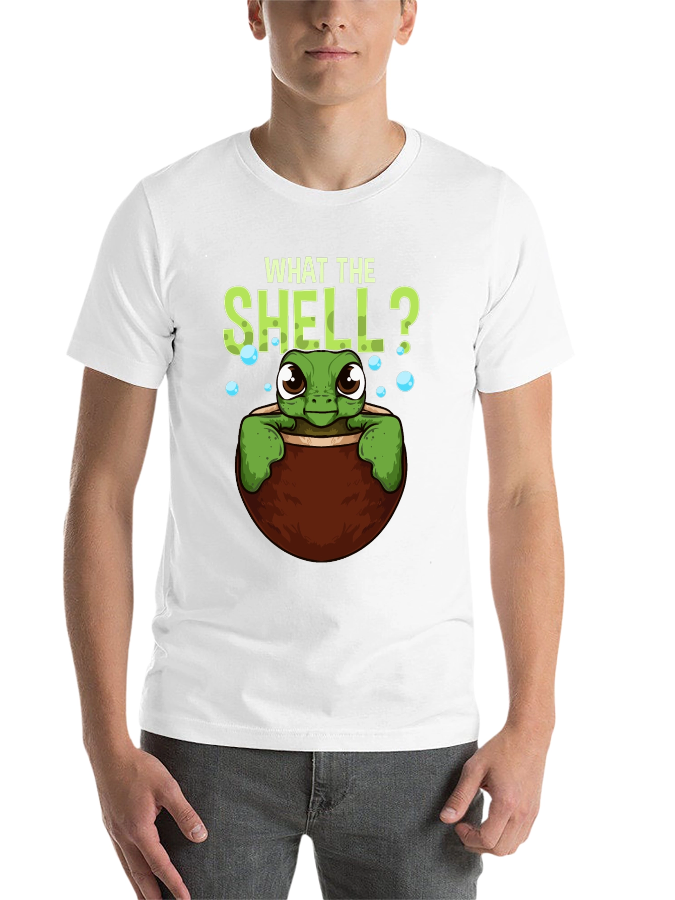 Black What The Shell? Turtle Graphic Tee view 14