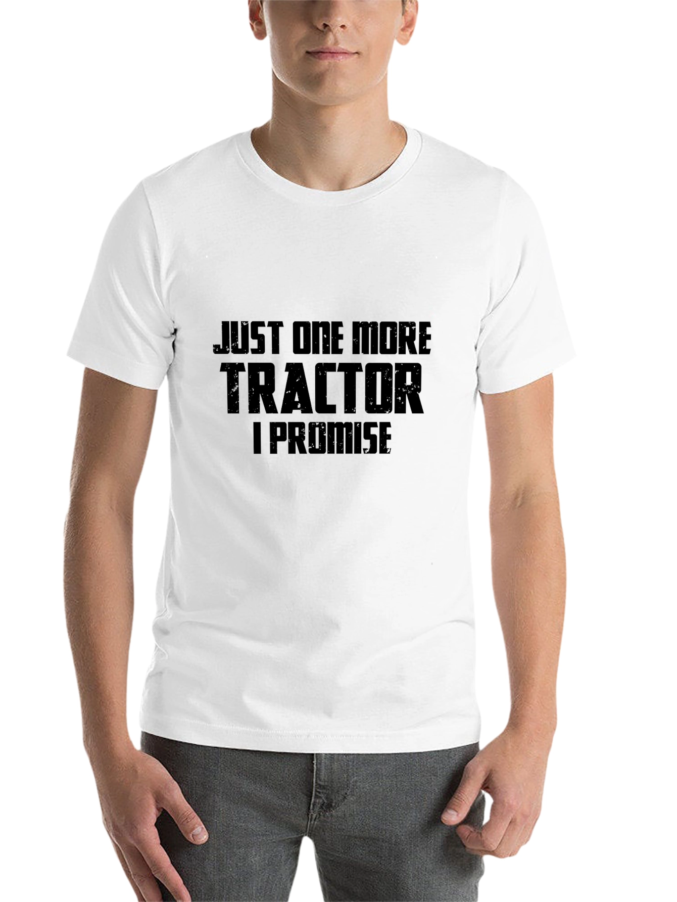 Black Just One More Tractor T-Shirt - Black view 14