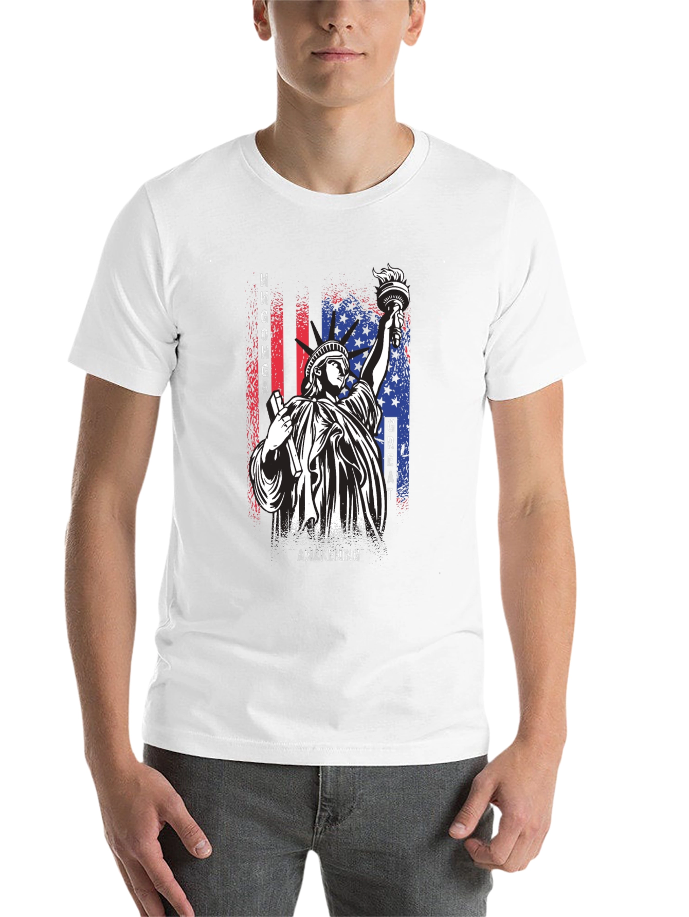 Black MAGA Statue of Liberty Graphic Tee view 14