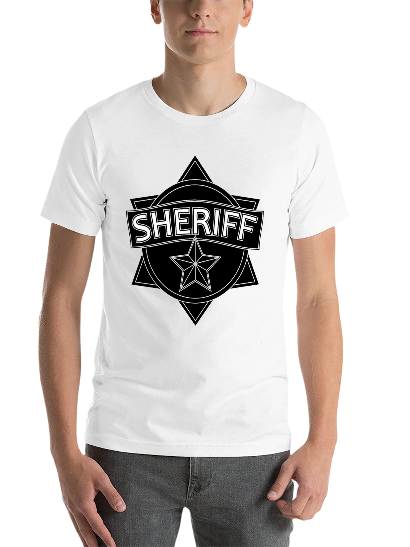 Black Sheriff Star Black T-Shirt view 14