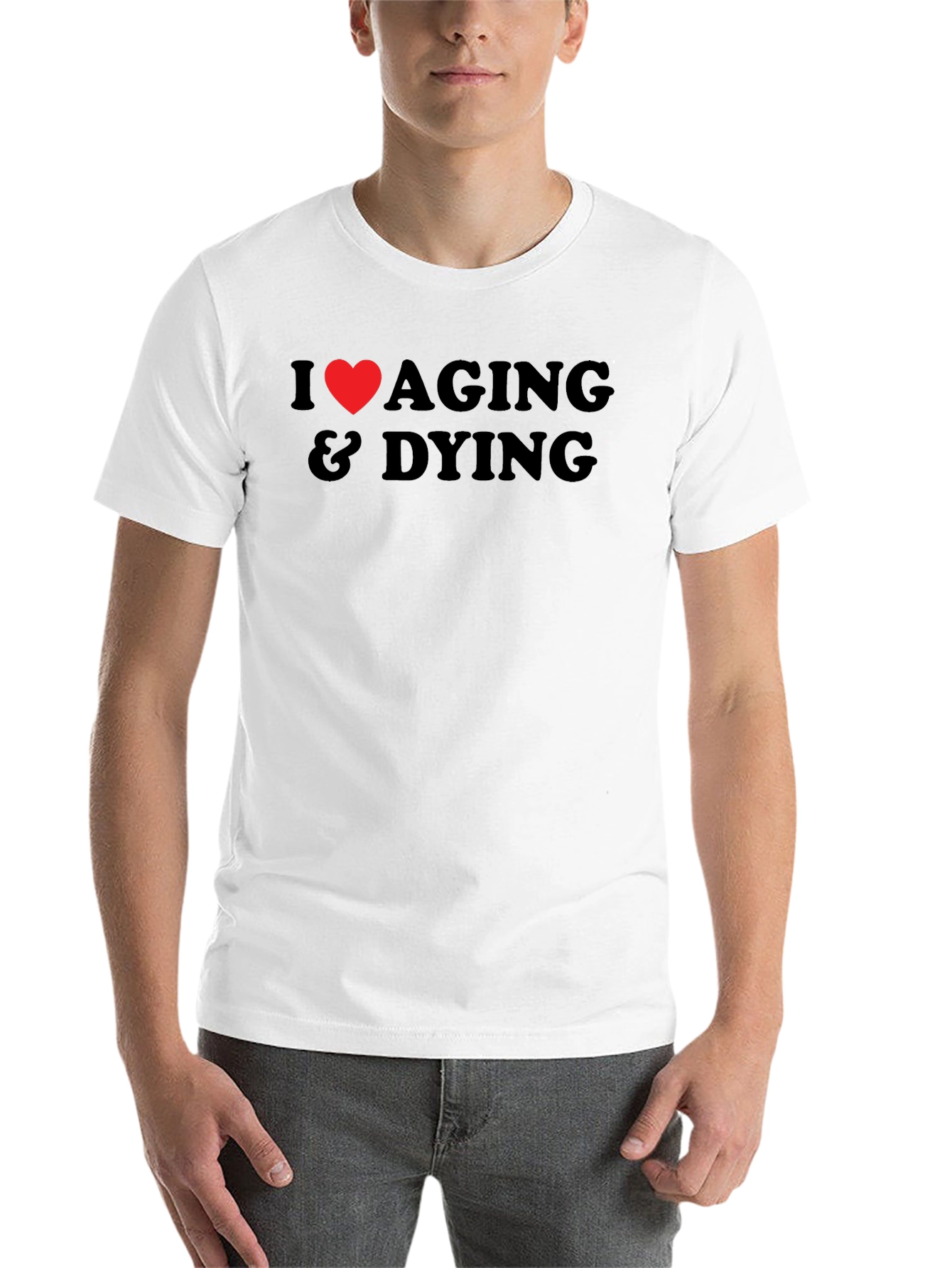 Black I Heart Aging & Dying Graphic T-Shirt view 14
