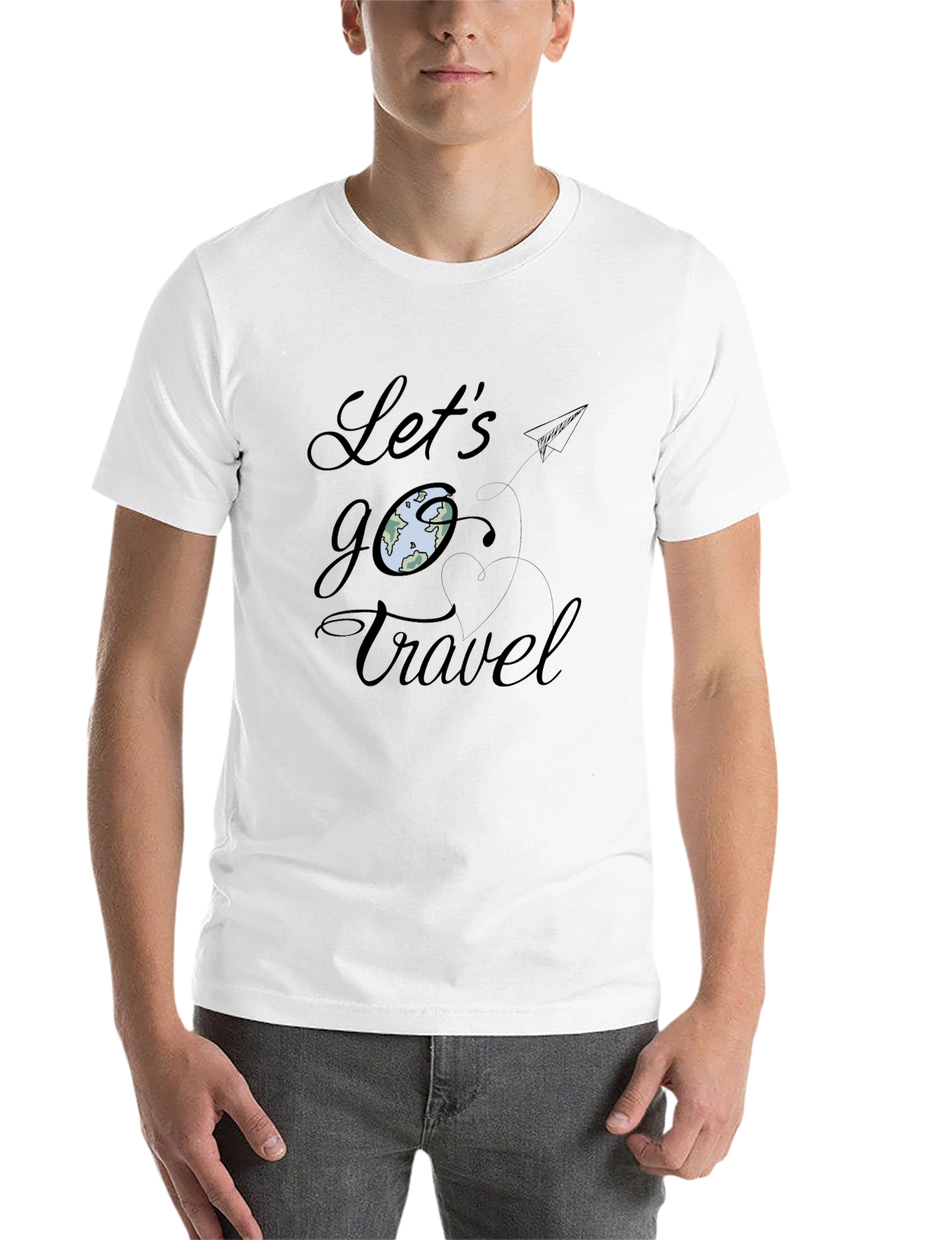 Black Let's Go Travel Black Graphic Tee view 14