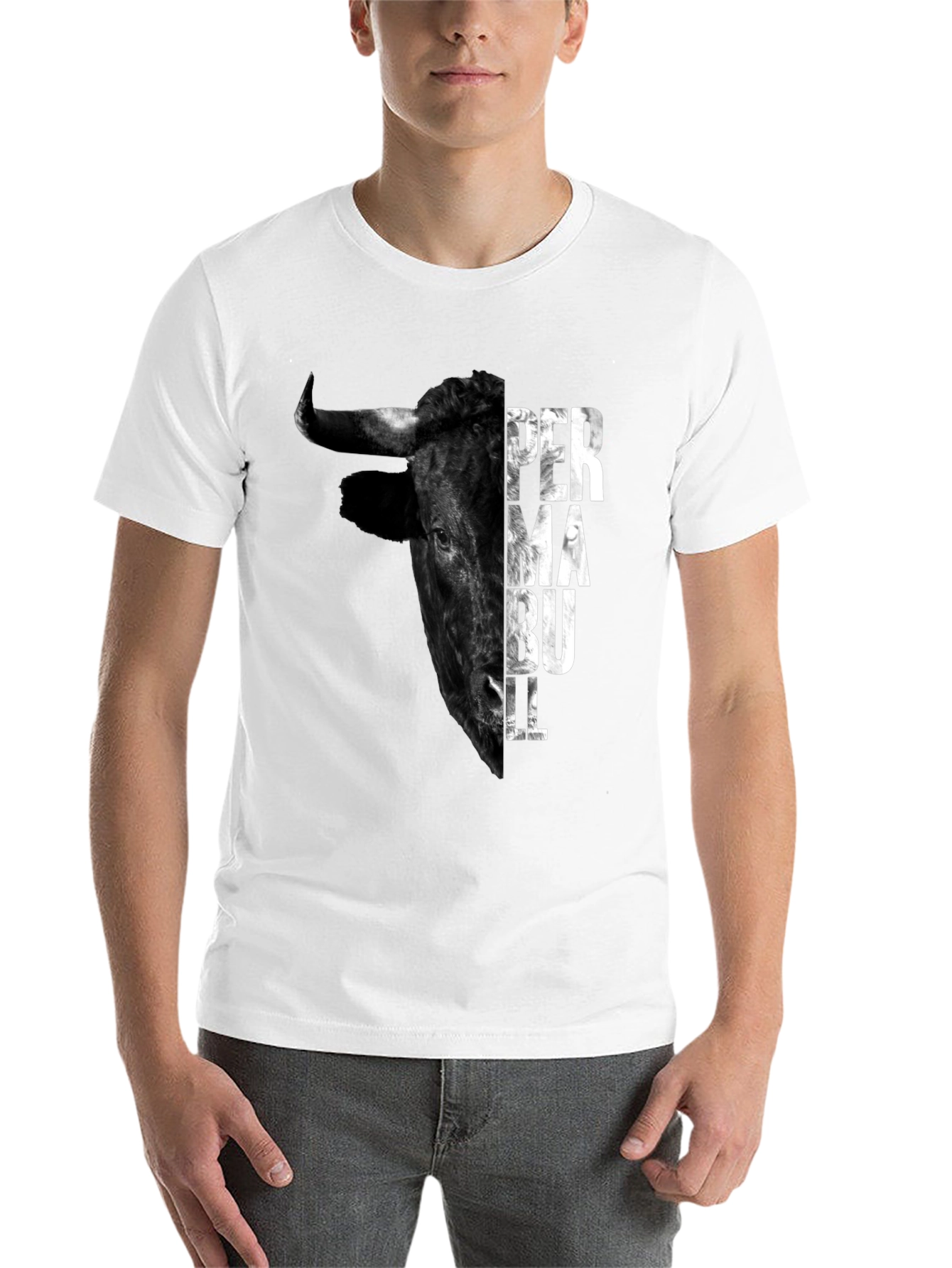 Black Perma Bull Black Graphic T-Shirt view 14