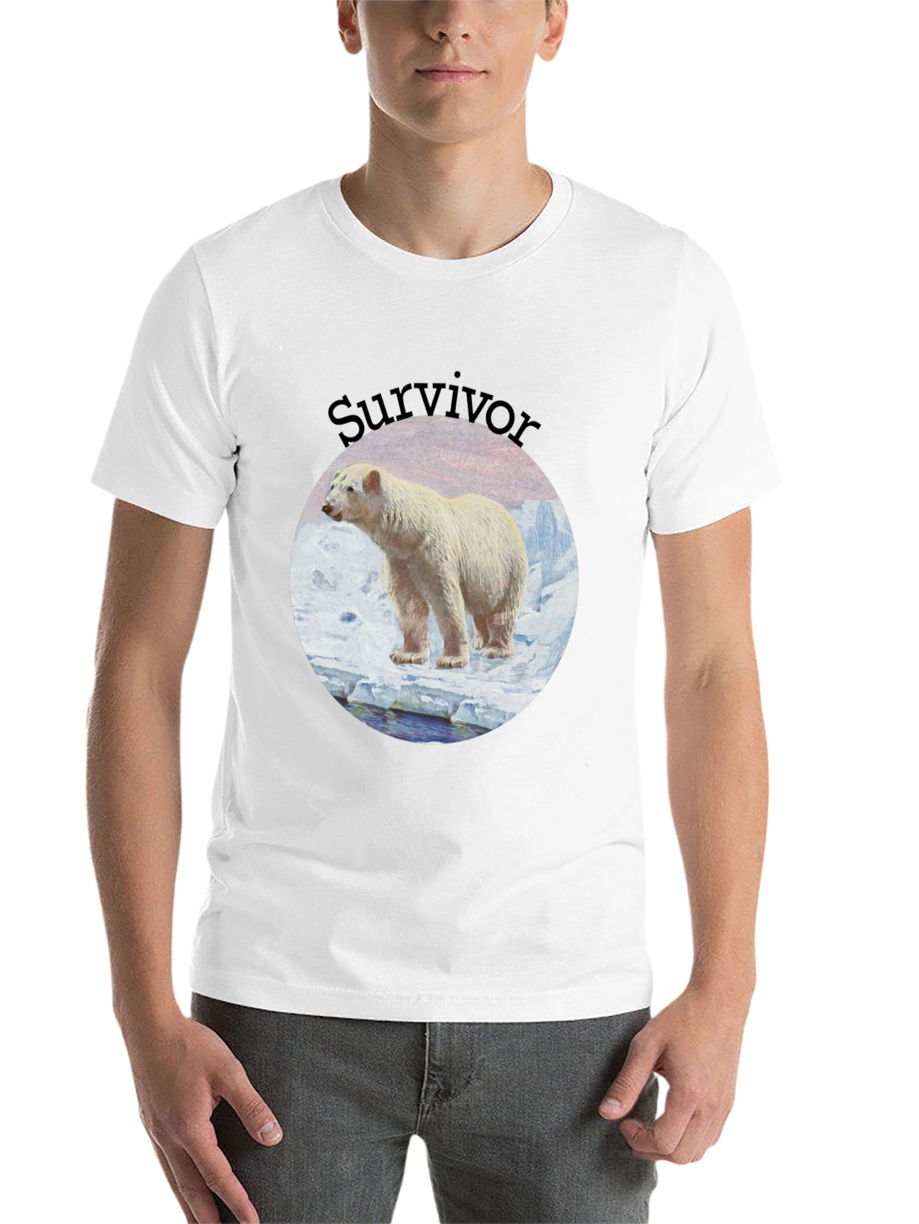 Black Polar Bear Survivor Black T-Shirt view 14