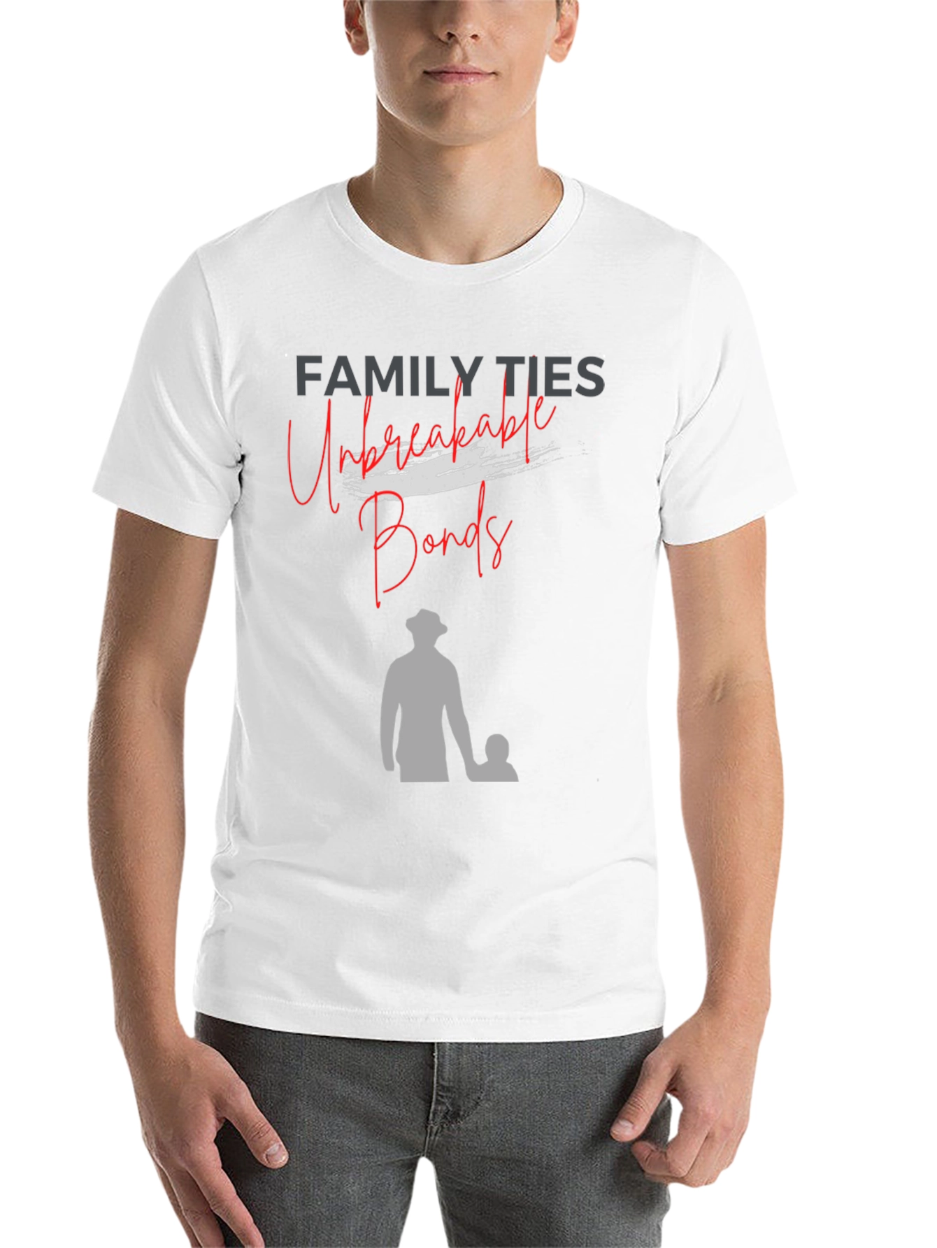 Black Family Ties T-Shirt: Unbreakable Bonds, Father & Child Design view 14