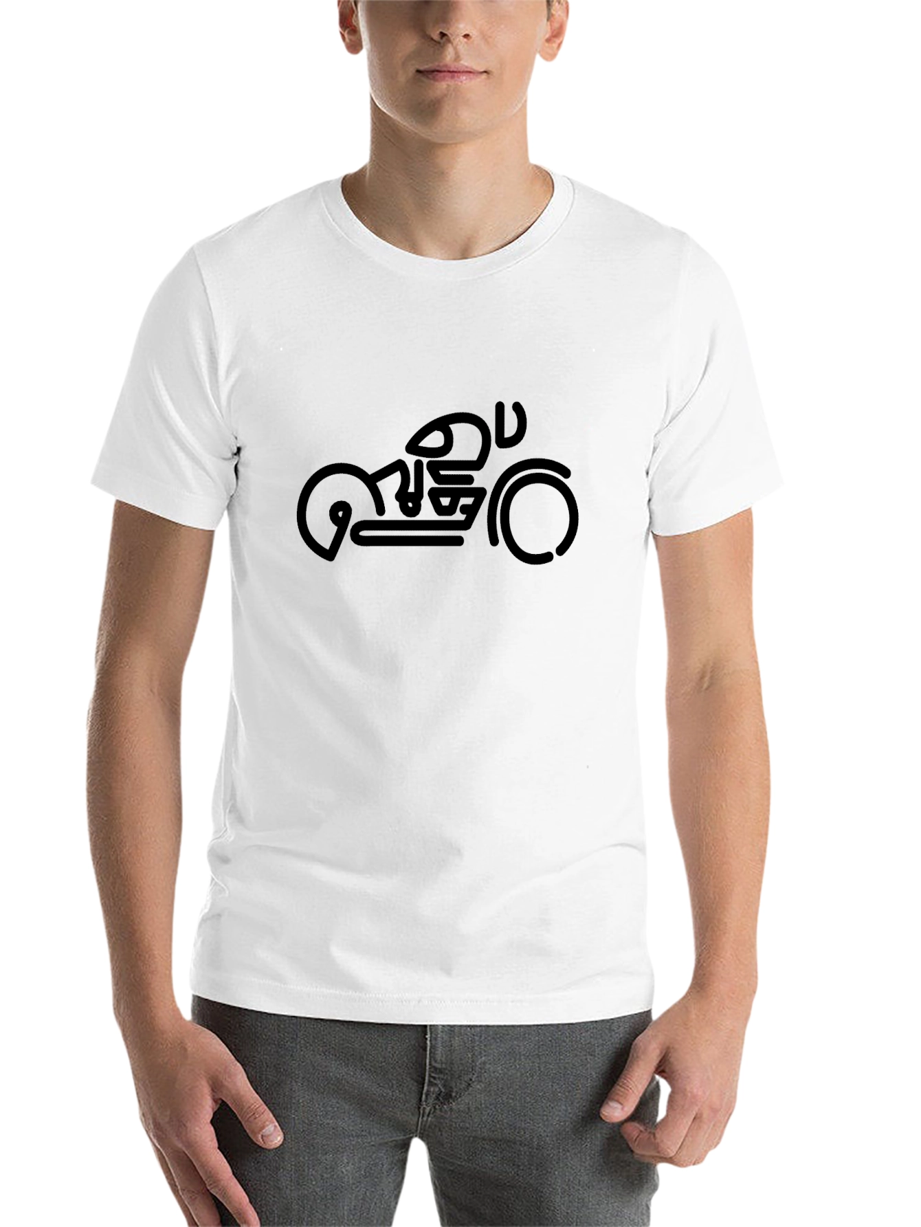 Black Modern Motorcycle Graphic T-Shirt view 14