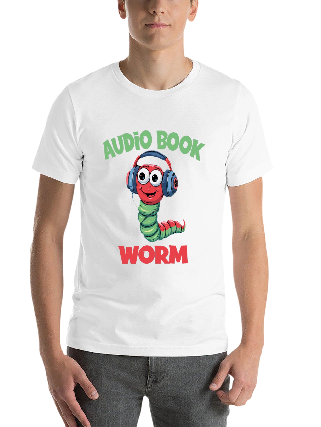 Black Audio Book Worm T-Shirt view 14