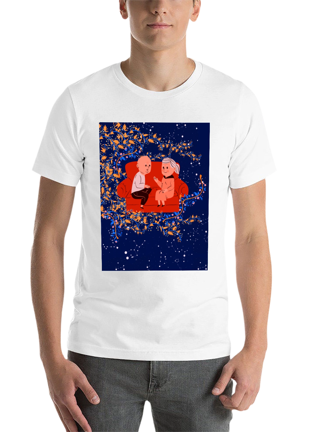 Black Cartoon Couple T-Shirt view 14