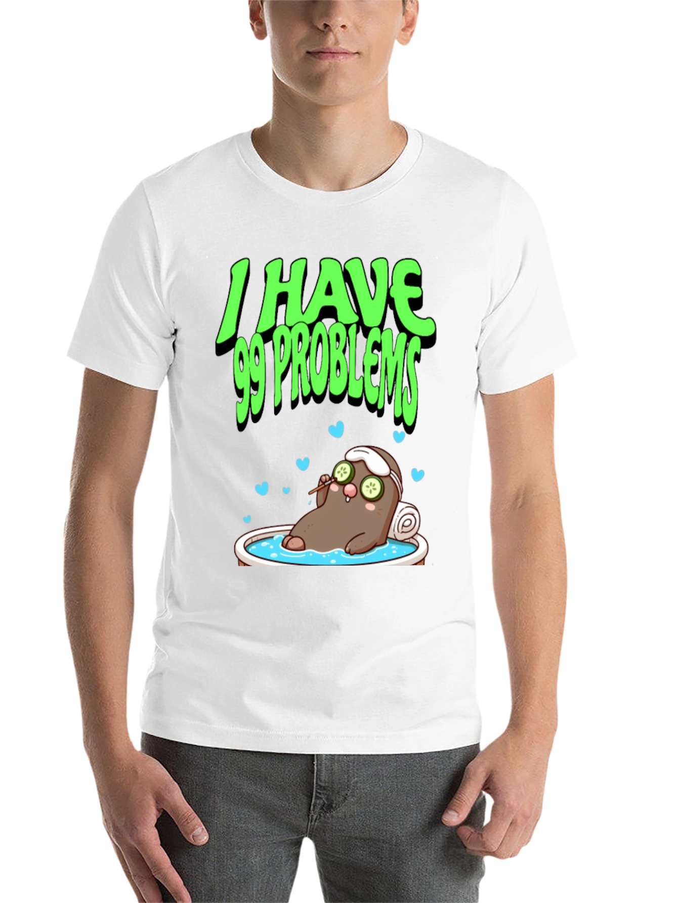 Black 99 Problems Potato Spa T-Shirt - Relaxed Fit view 14