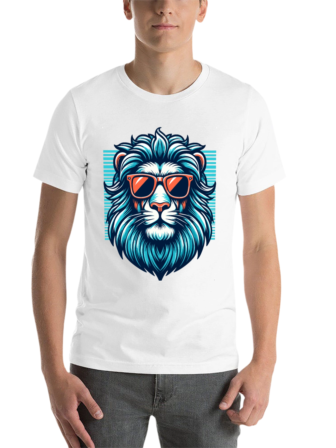 Black Cool Lion Graphic Tee - Black T-Shirt view 14