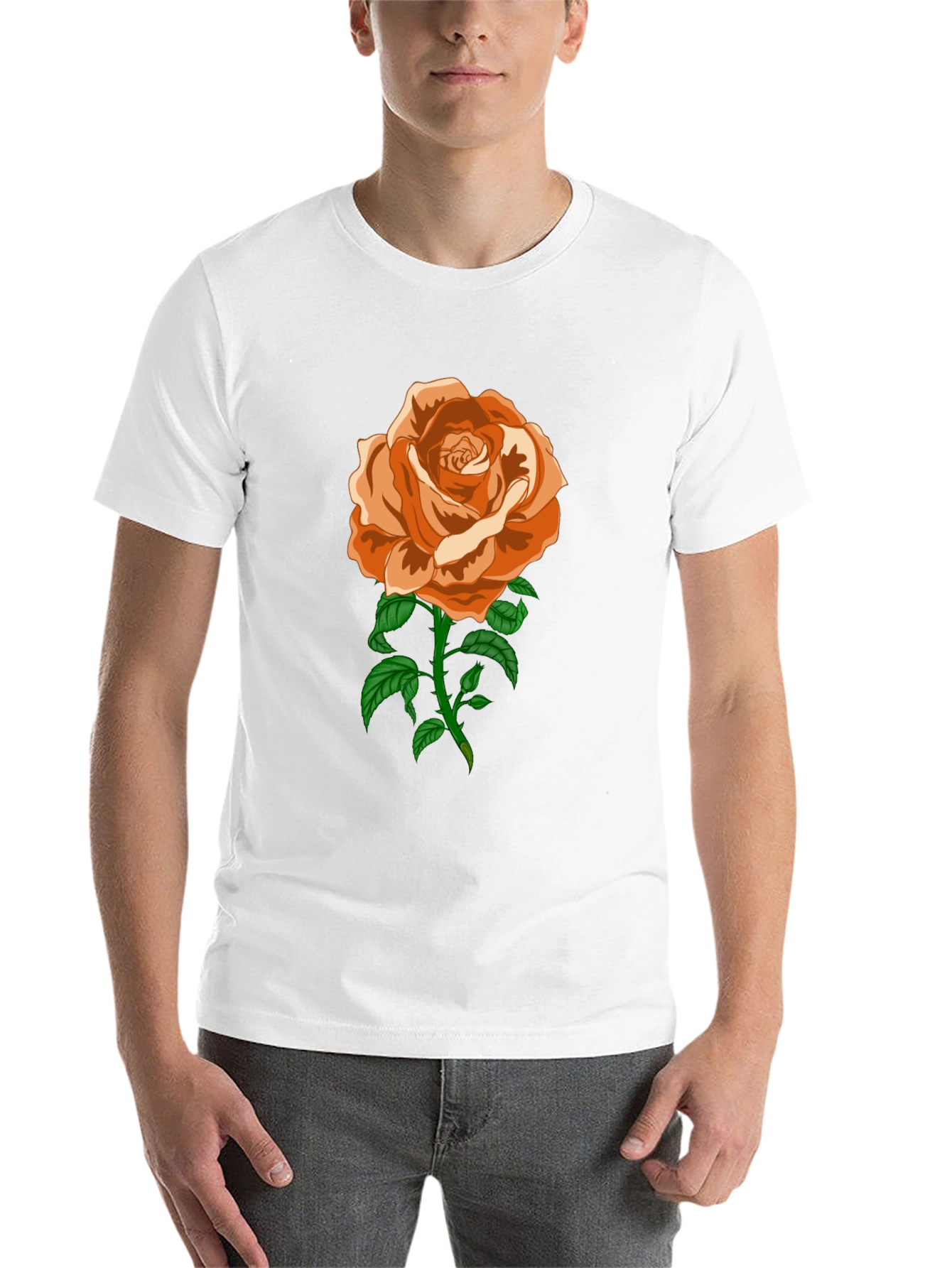 Black Rose Graphic T-Shirt - Casual Black Tee view 14