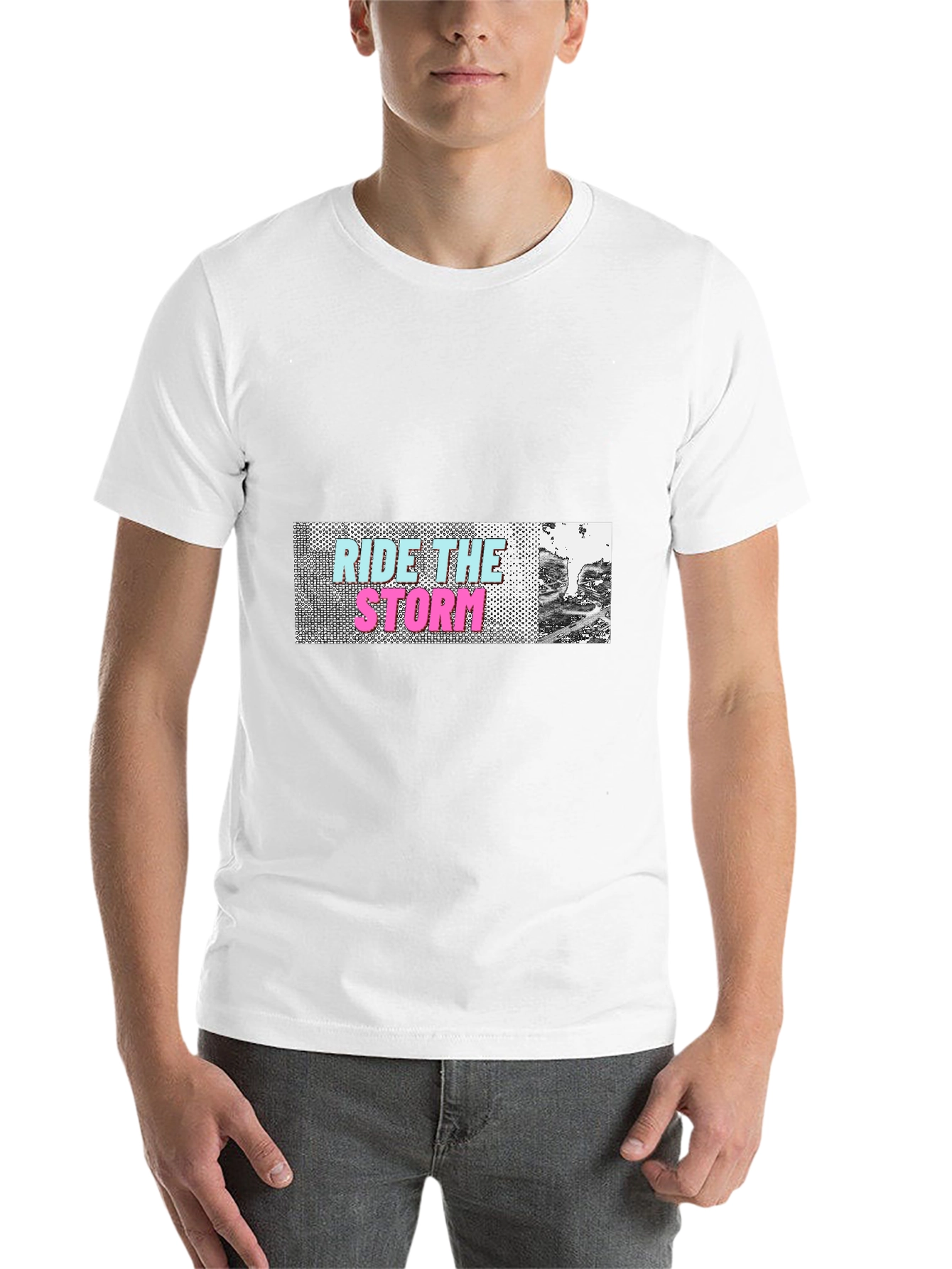 Black Ride the Storm Graphic T-Shirt view 14