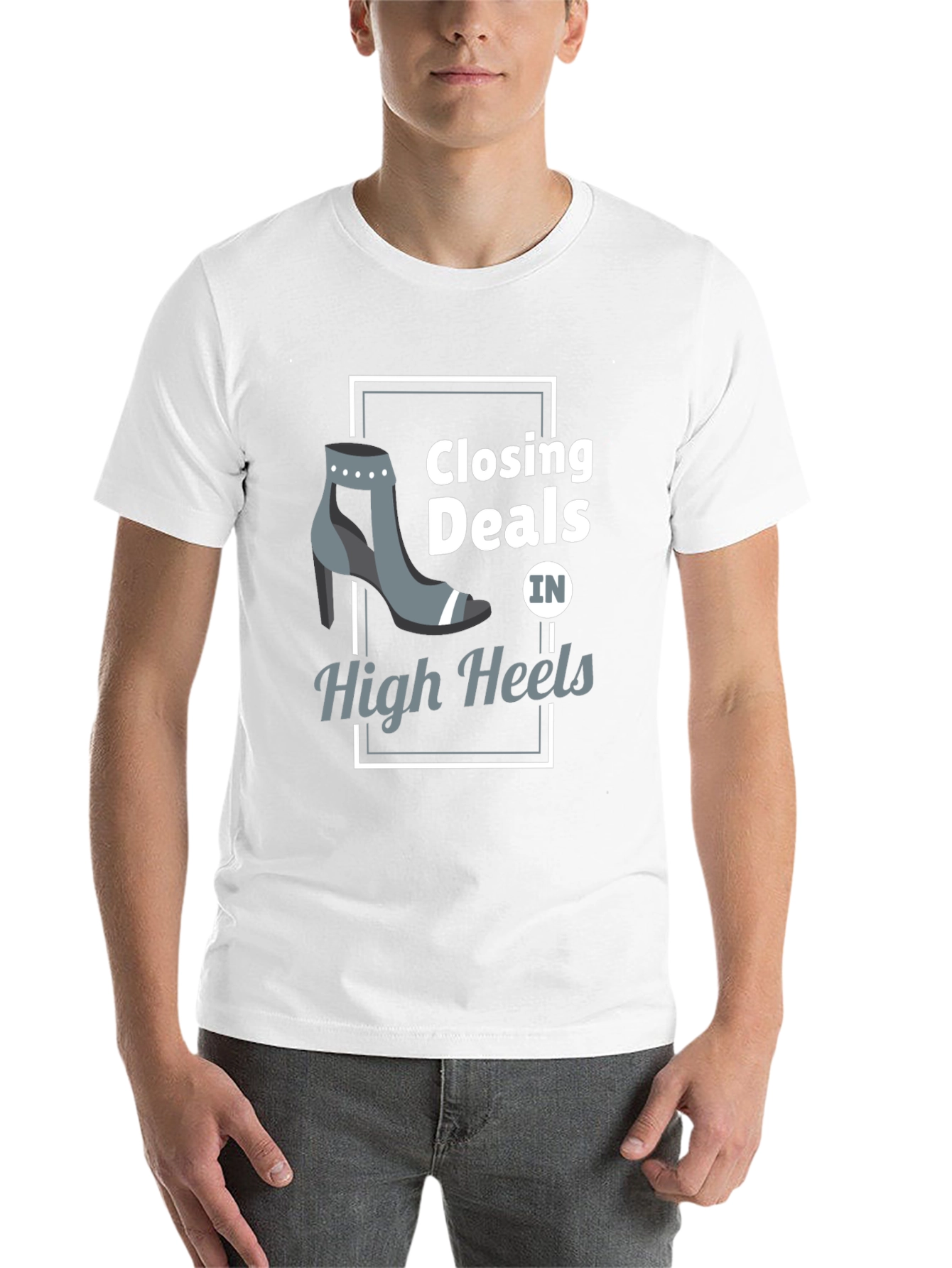 Black Closing Deals in High Heels Graphic Tee view 14