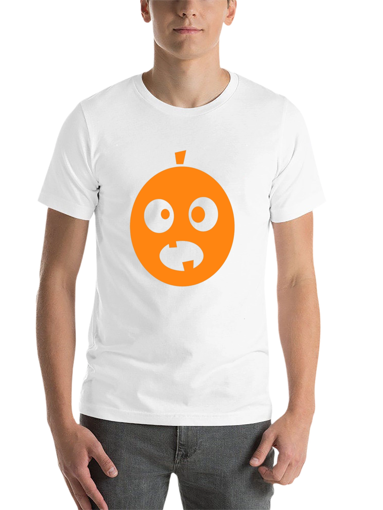 Black Funny Halloween Pumpkin Face Black T-Shirt view 14