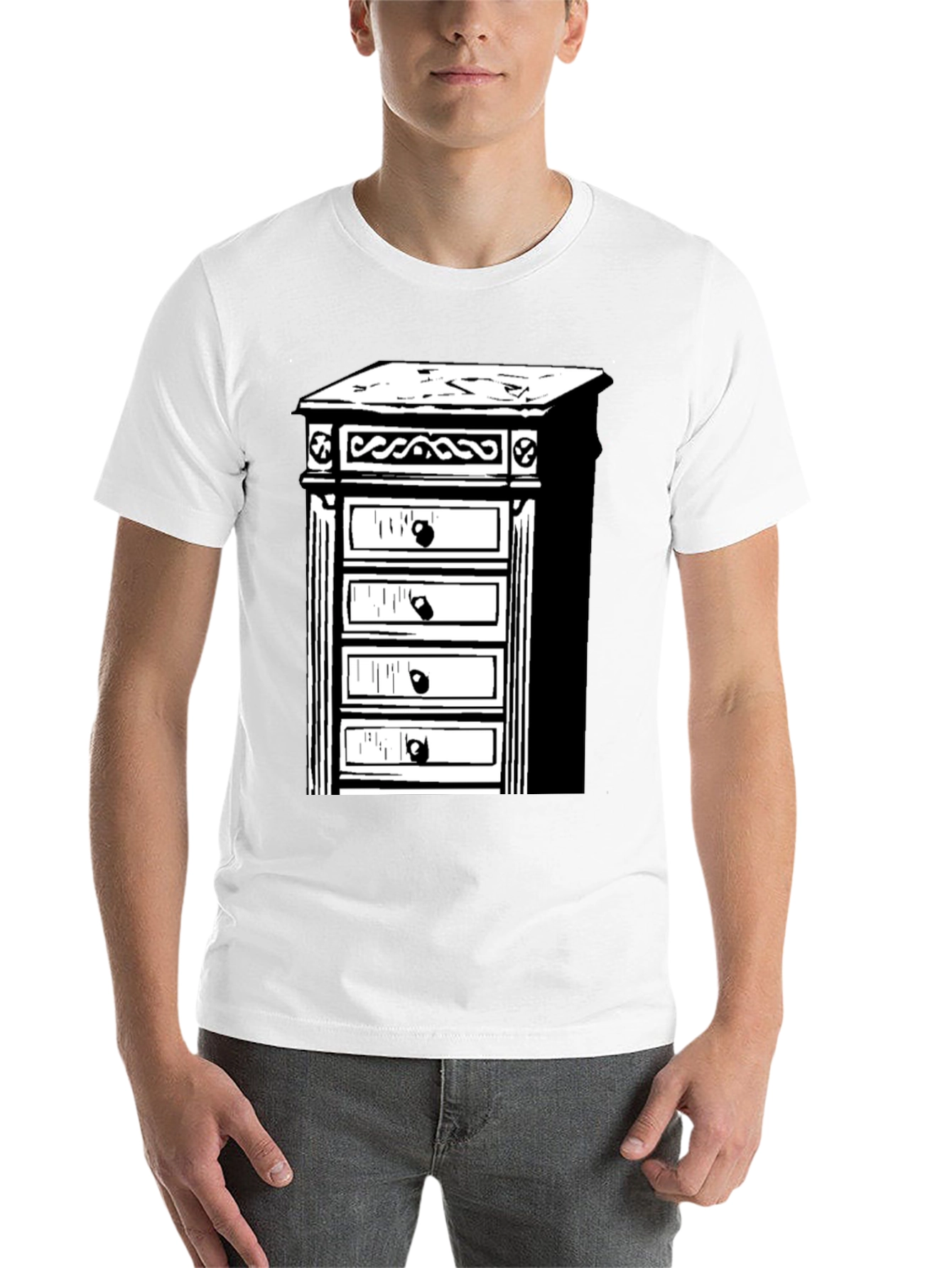 Black Retro Dresser T-Shirt - Stylish & Unique view 14