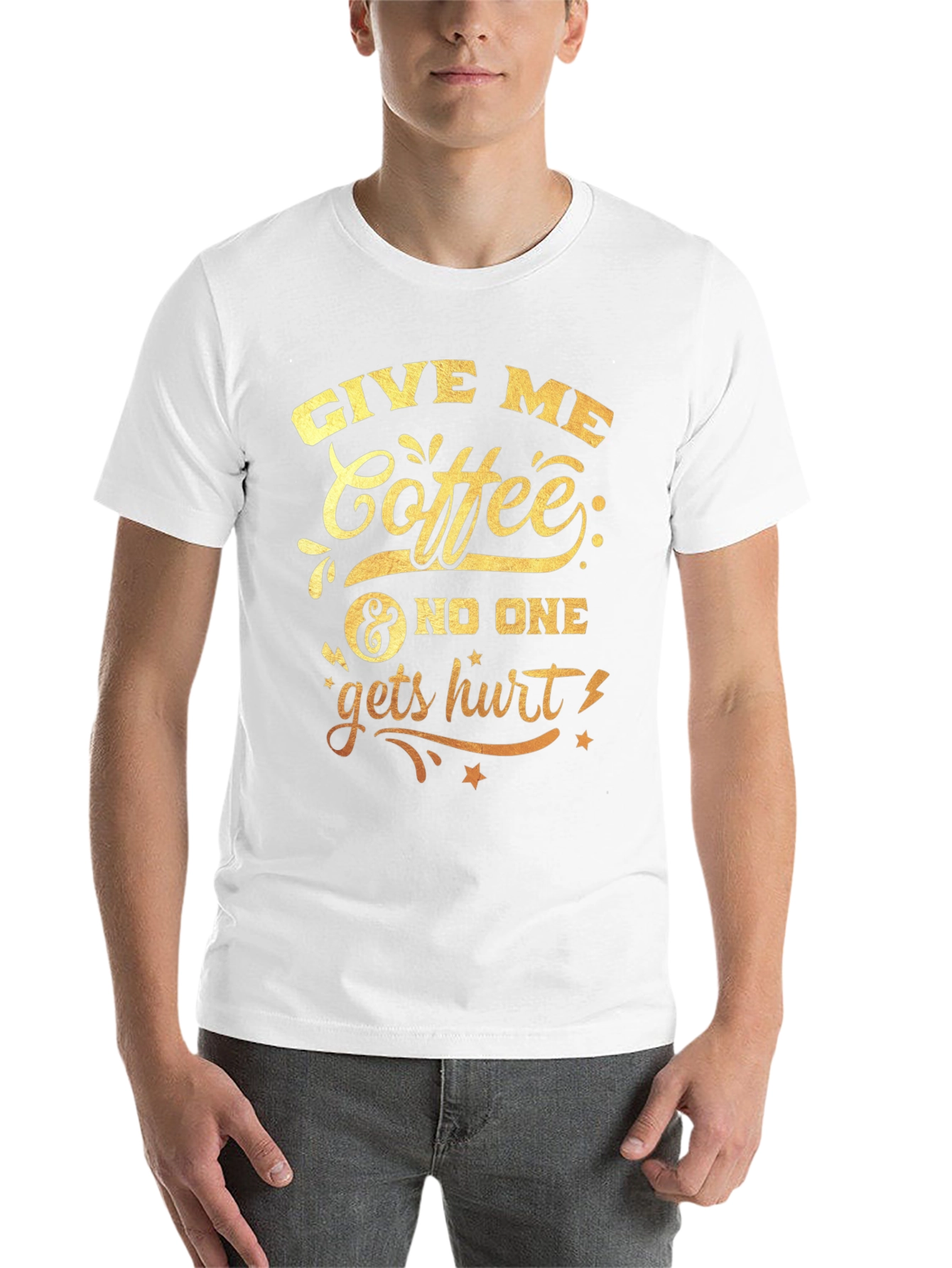 Black Give Me Coffee Graphic T-Shirt view 14