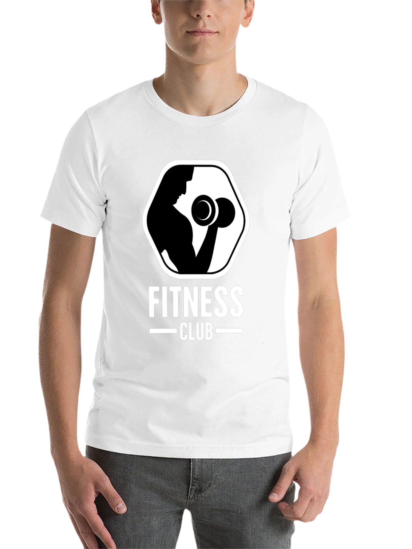 Black Fitness Club Black T-Shirt view 14
