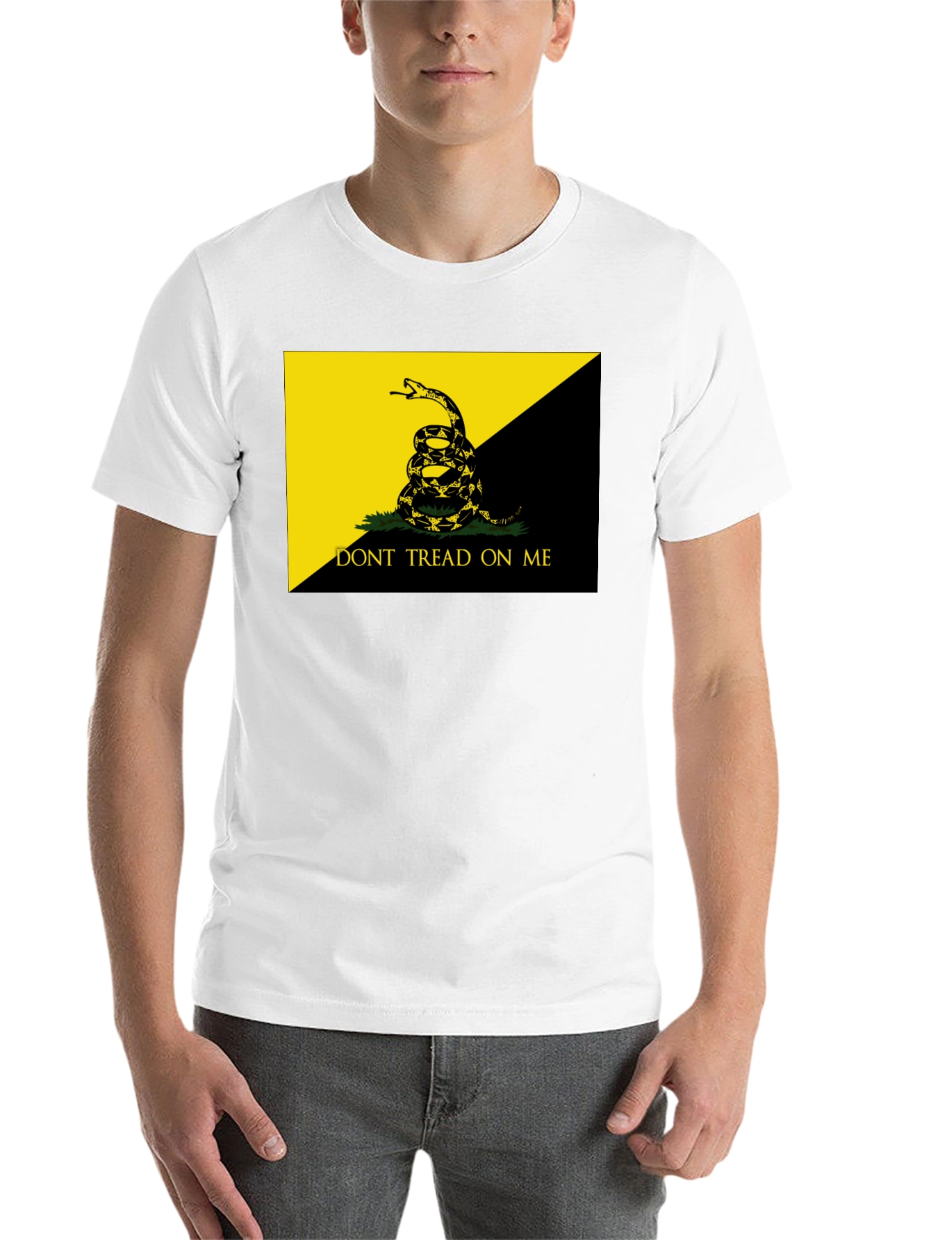 Black Don't Tread On Me Black T-Shirt view 14