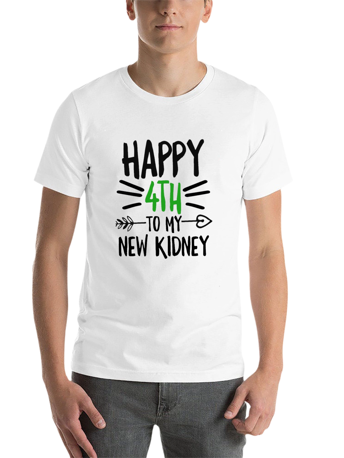 Black Happy 4th to My New Kidney Graphic Tee view 14