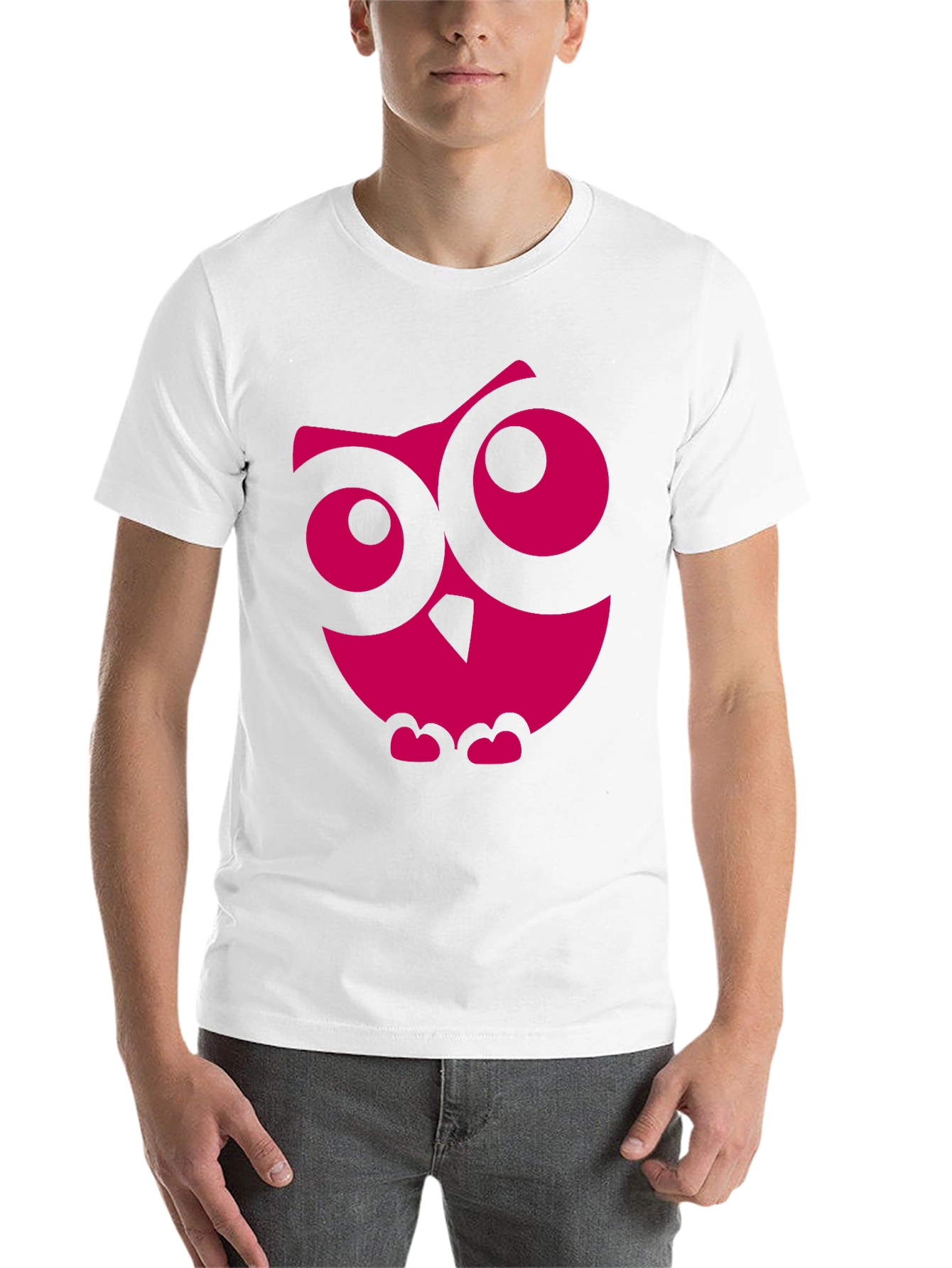 Black Cool Owl Graphic Print Black T-Shirt view 14