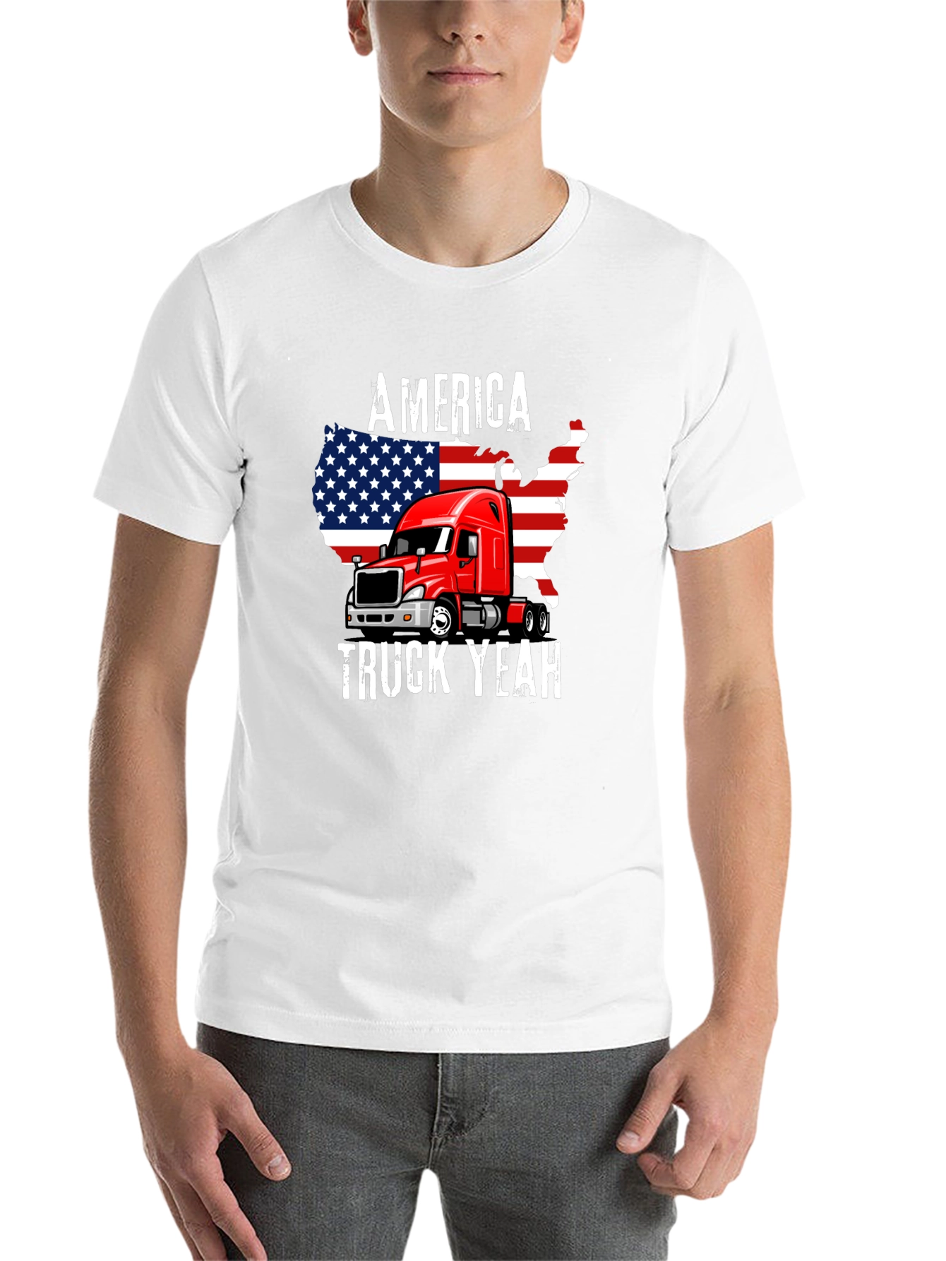 Black America Truck Yeah Graphic Tee view 14