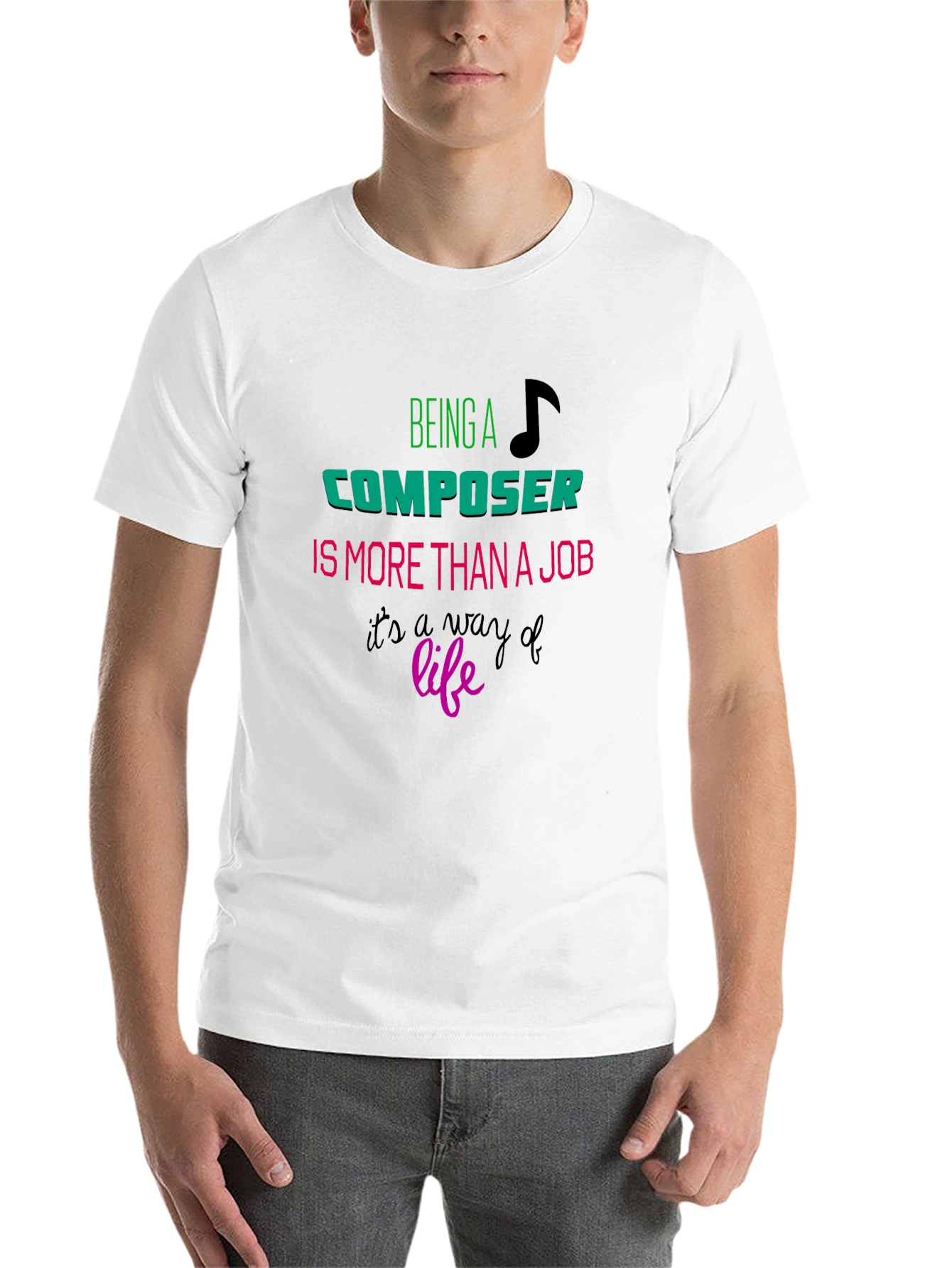 Black Composer Lifestyle Tee - Musician Gift Shirt view 14
