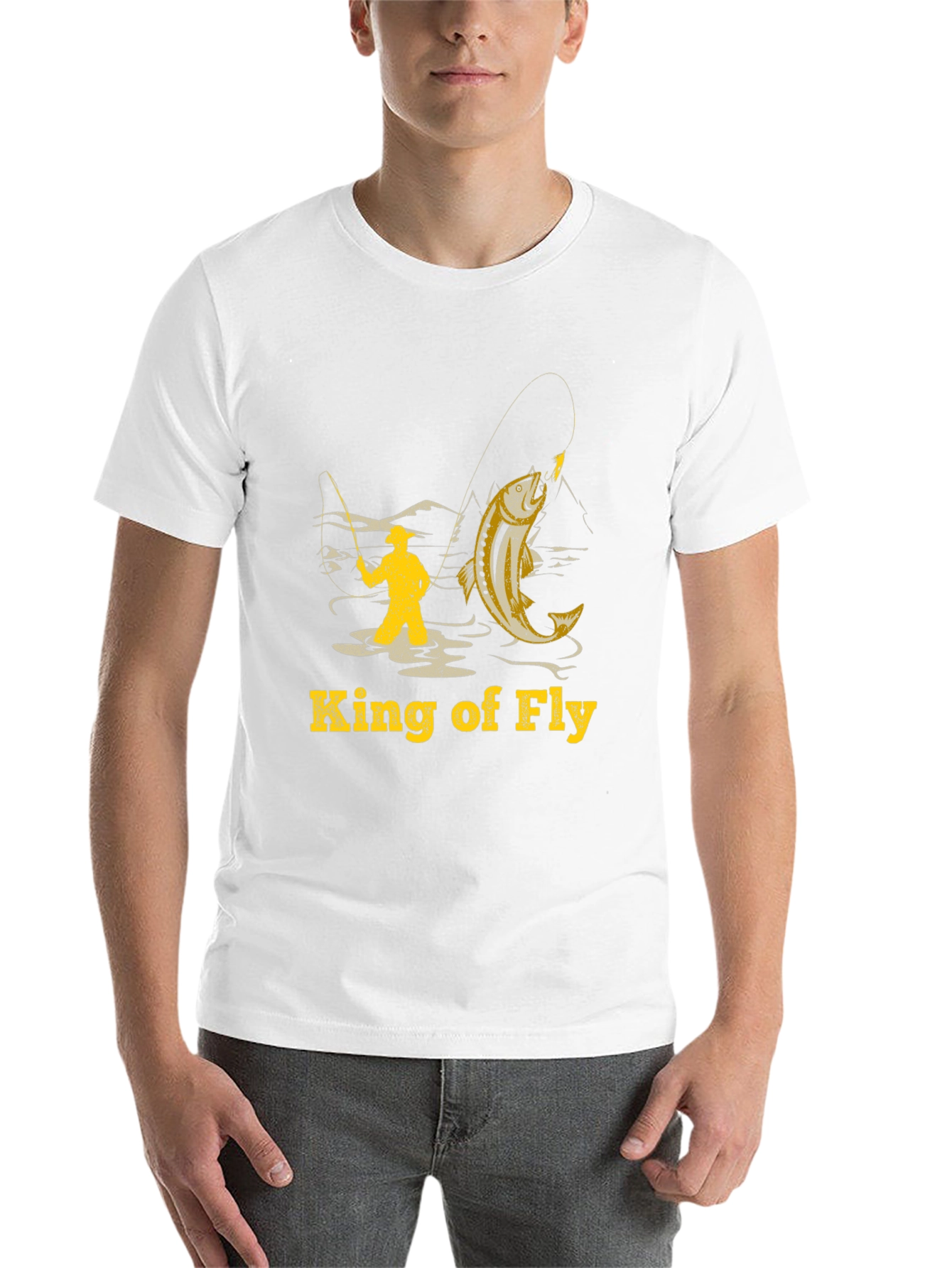 Black King of Fly Fishing T-Shirt - Fisherman Angler Tee view 14
