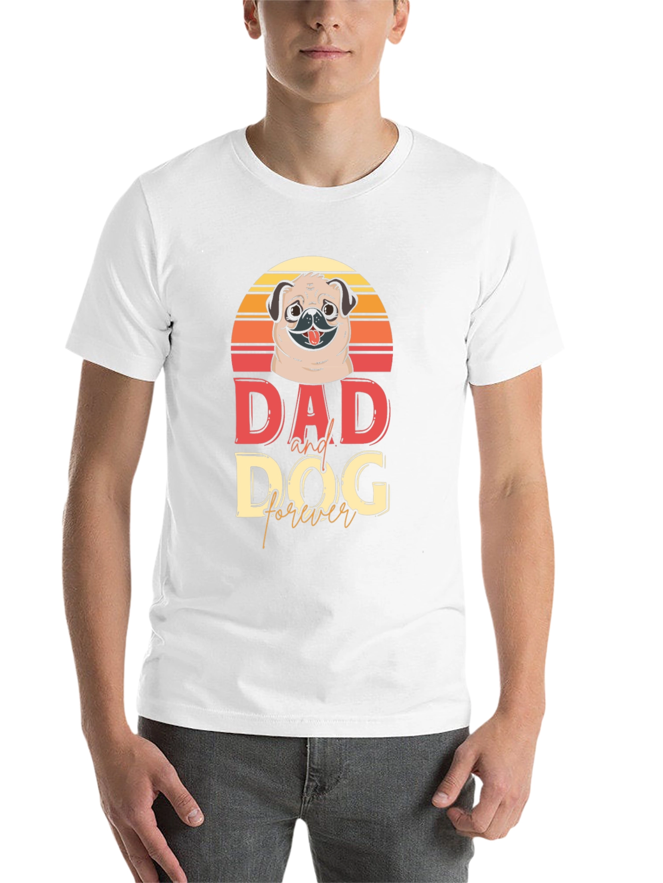 Black Dad and Dog Forever T-Shirt view 14