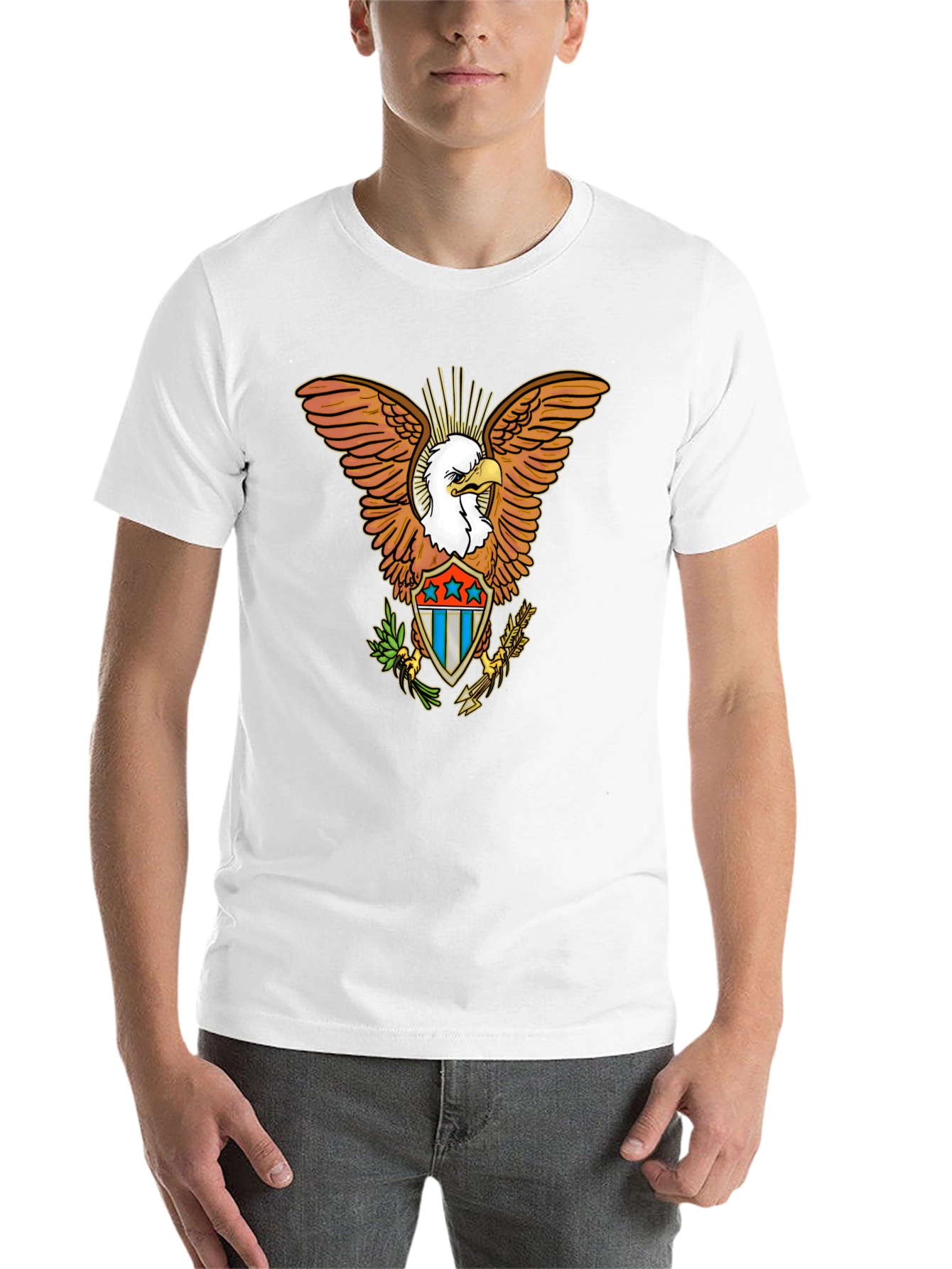 Black American Eagle Graphic Tee - Patriotic Style view 14