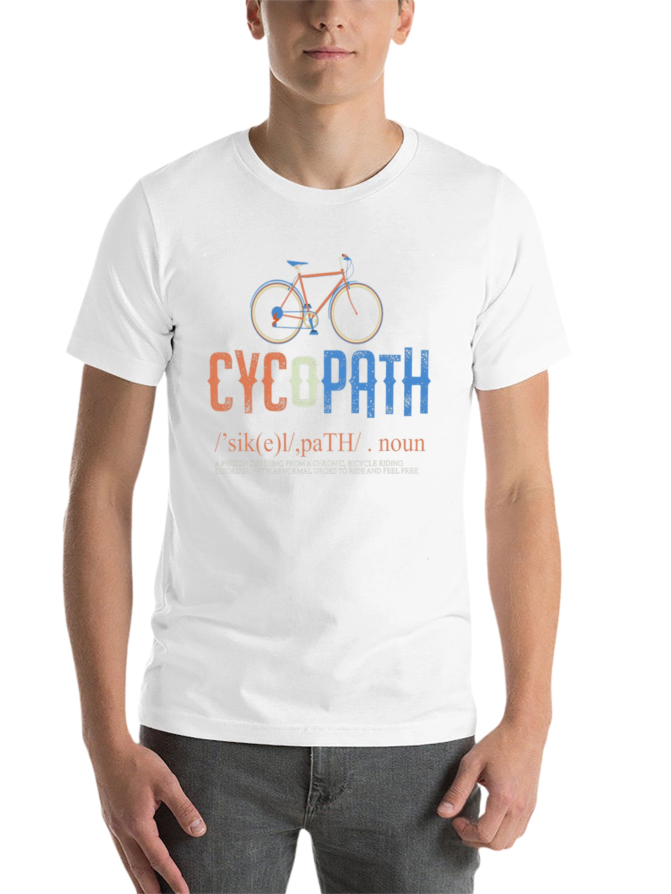 Black CycoPath Bicycle Riding T-Shirt - Funny Cycling Gift view 14
