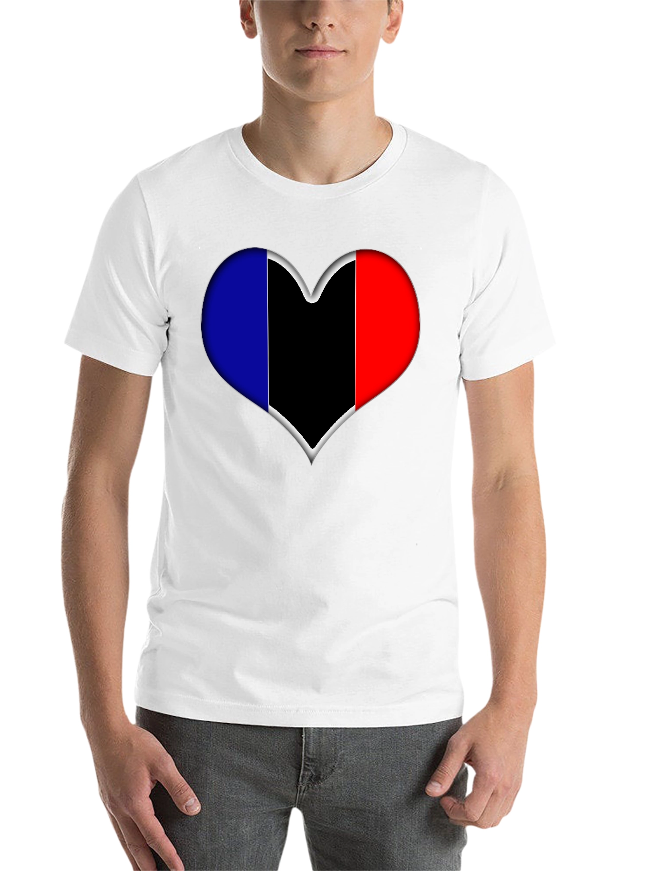 Black Heart Flag Graphic Tee - Stylish Black T-Shirt view 14