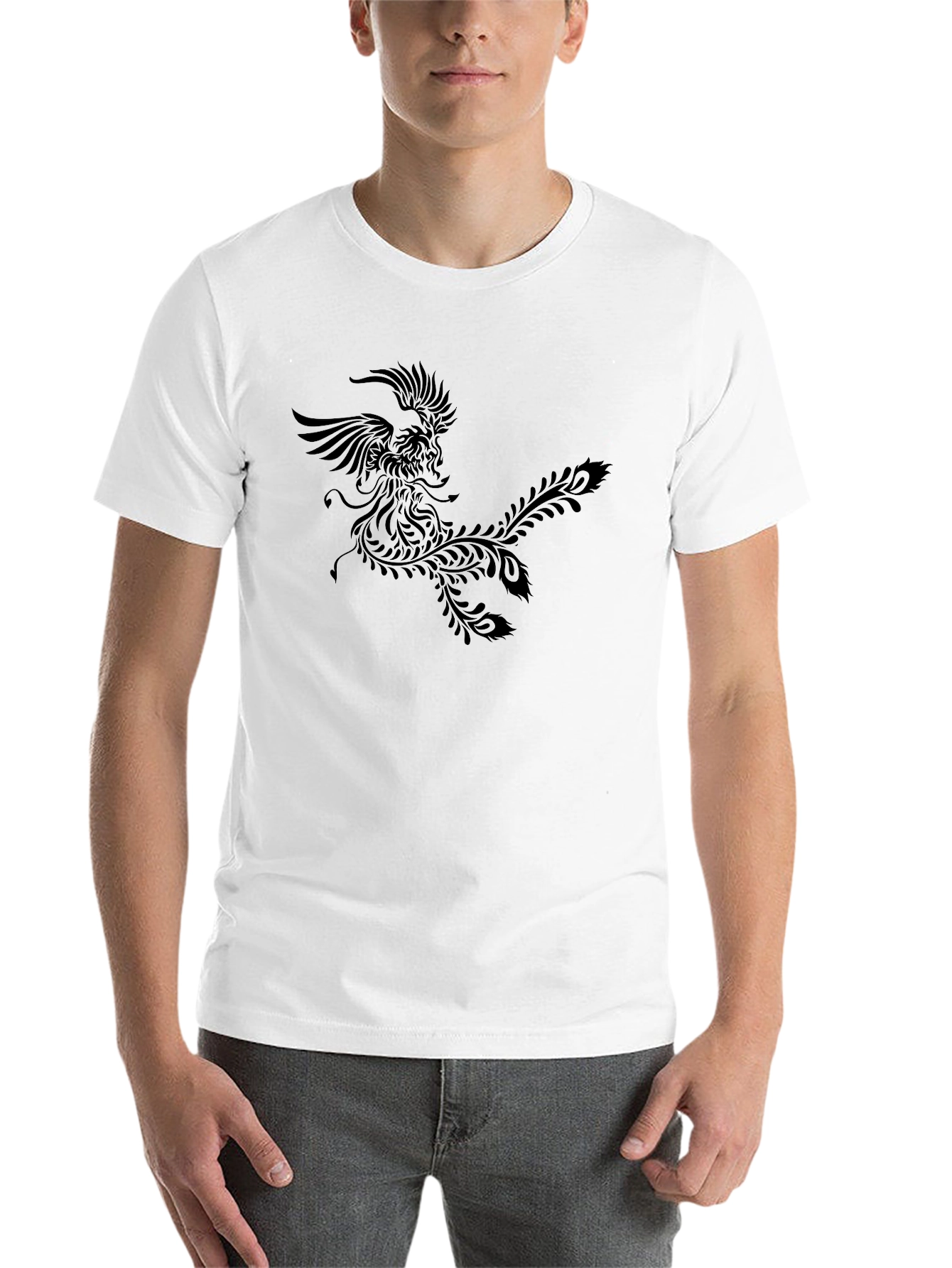 Black Phoenix Graphic Black T-Shirt view 14