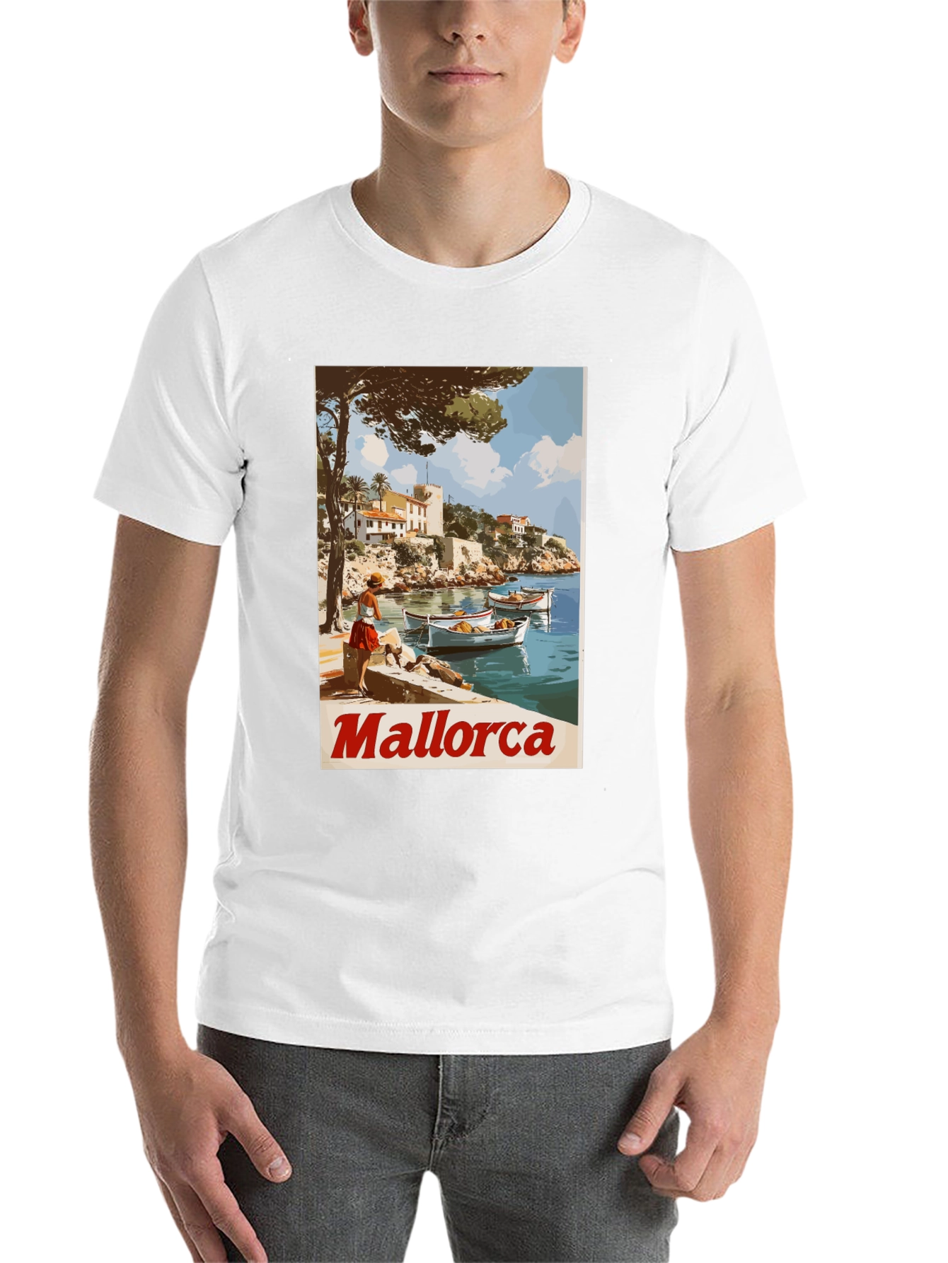 Black Mallorca Vintage Travel T-Shirt view 14