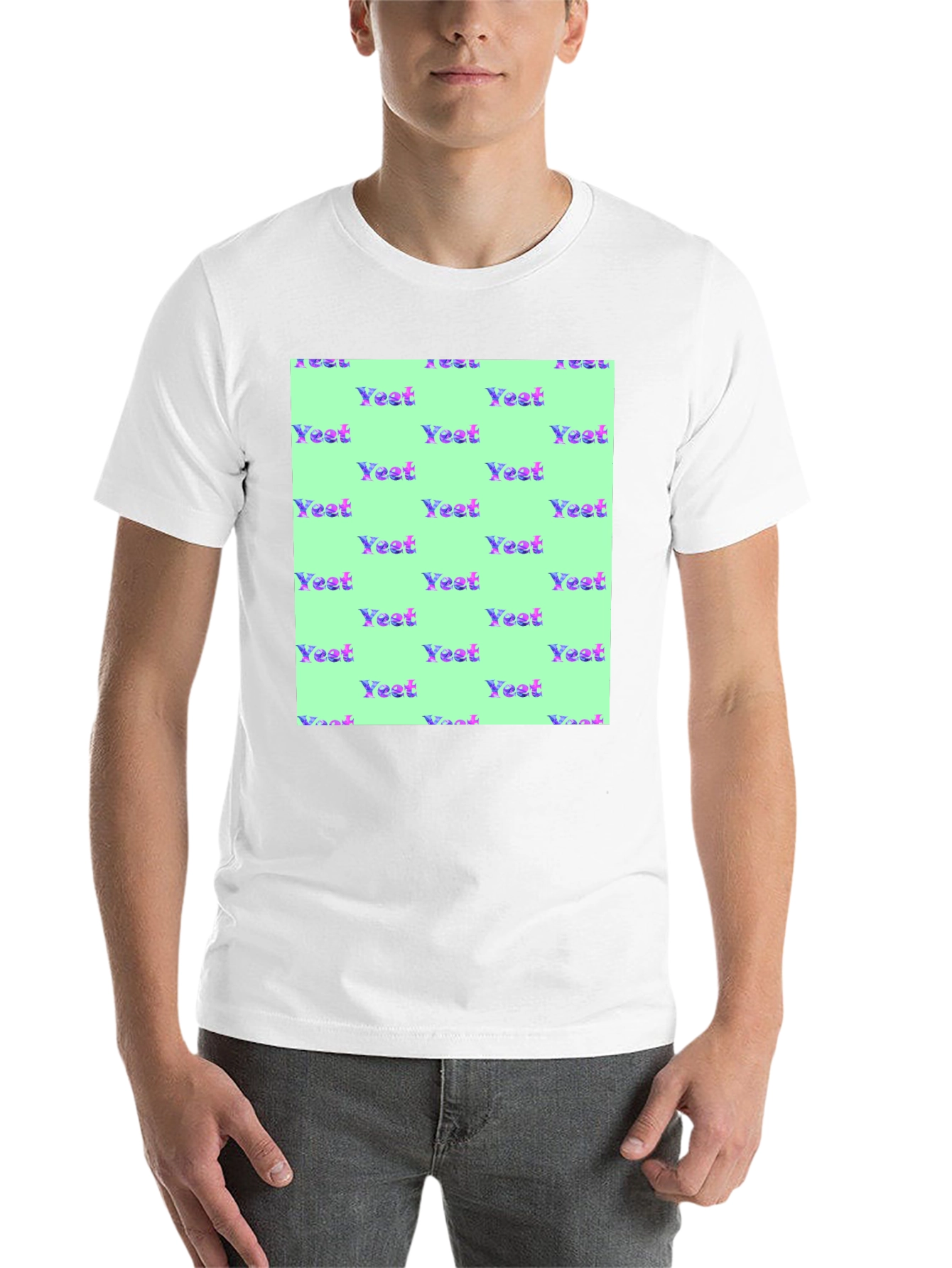 Black Yeet Pattern T-Shirt - Unique Trendy Design view 14