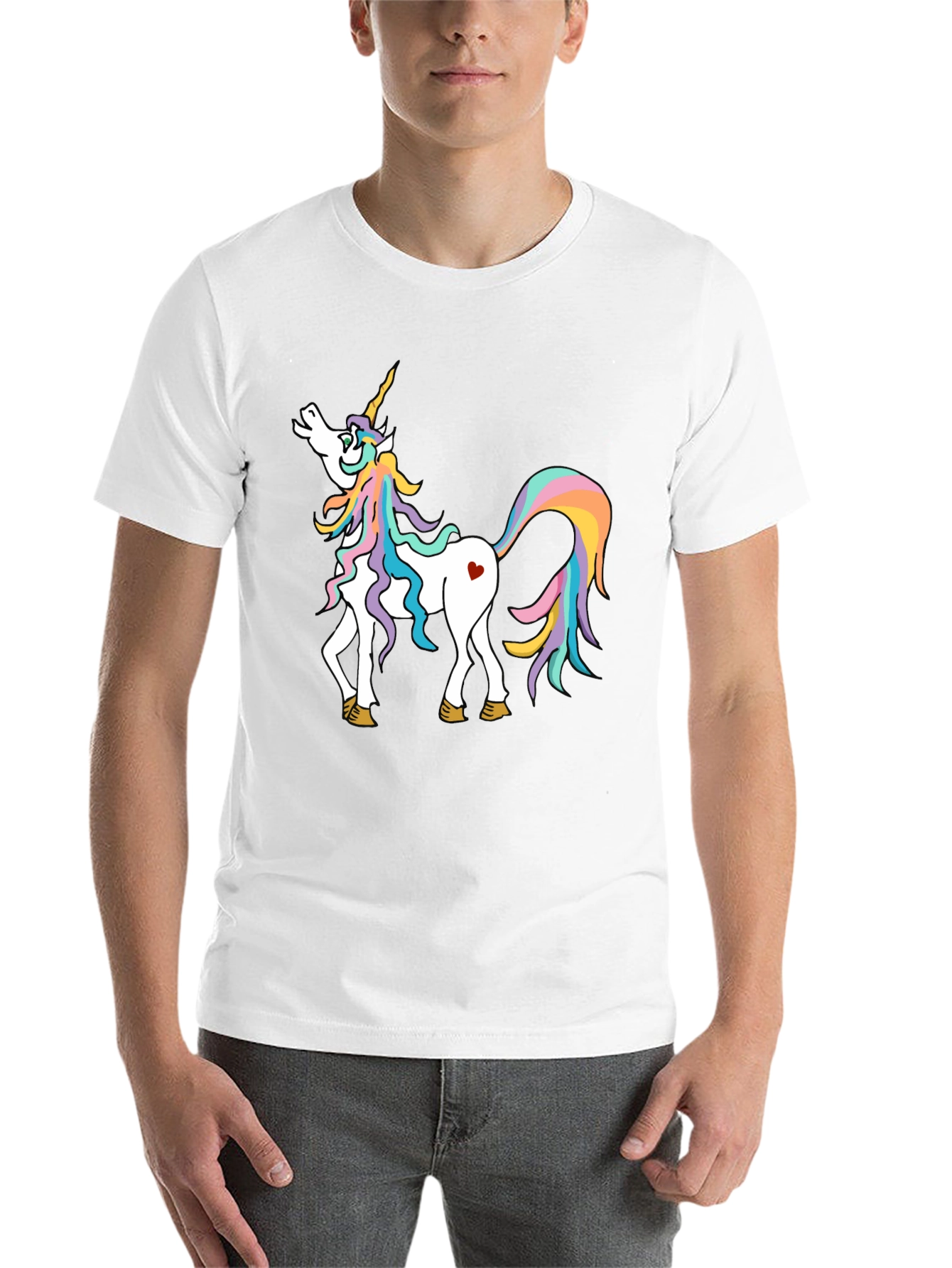 Black Unicorn Graphic Tee - Magical Rainbow Horse Shirt view 14