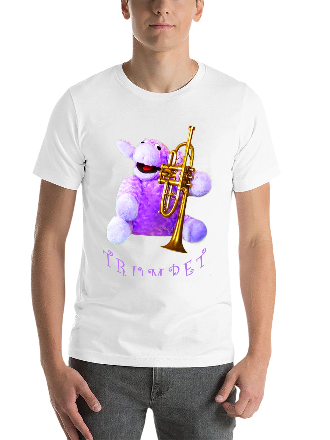 Black Purple Plush Trumpet T-Shirt view 14