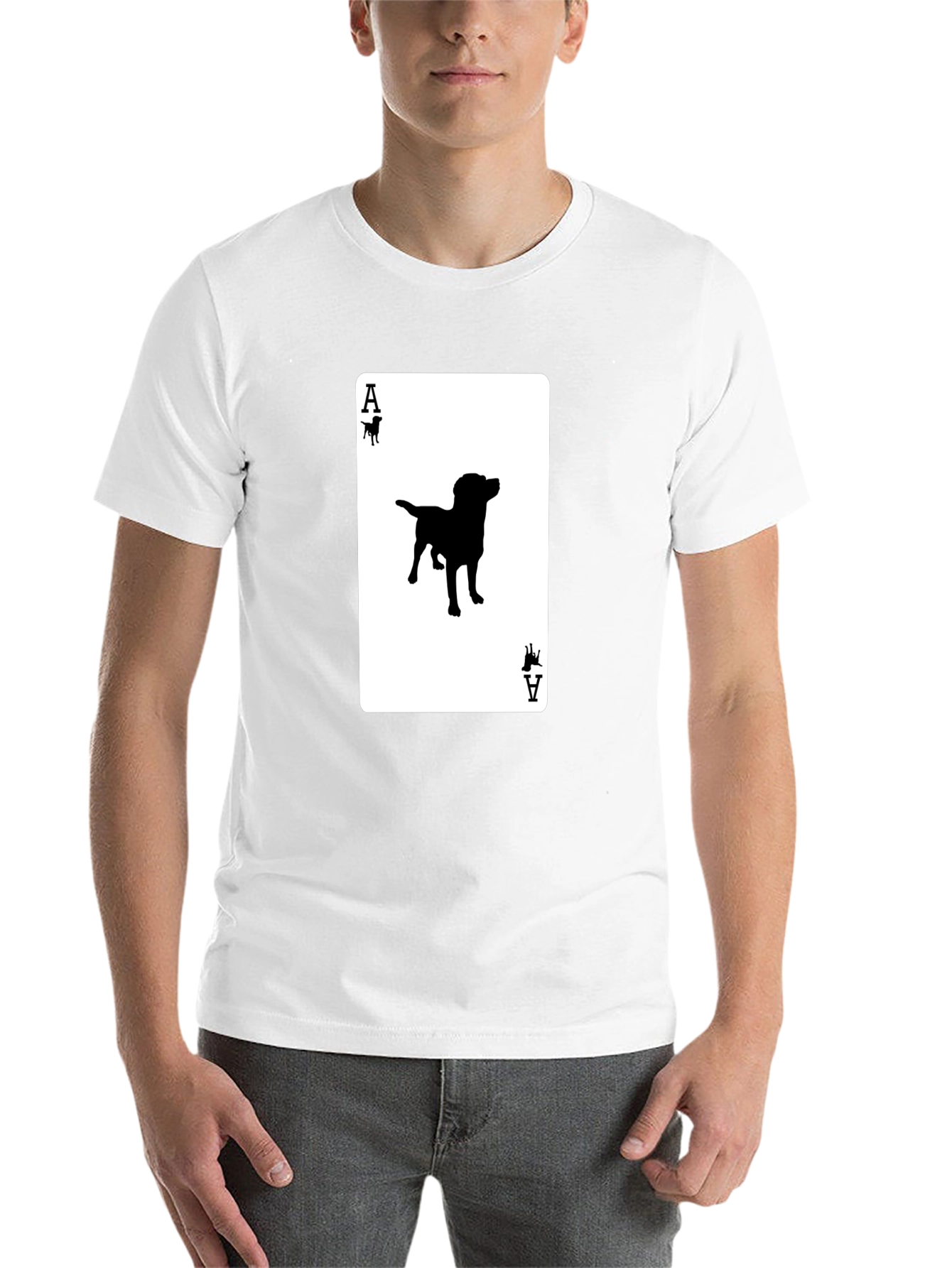 Black Ace of Dogs T-Shirt - Novelty Canine Card Tee view 14
