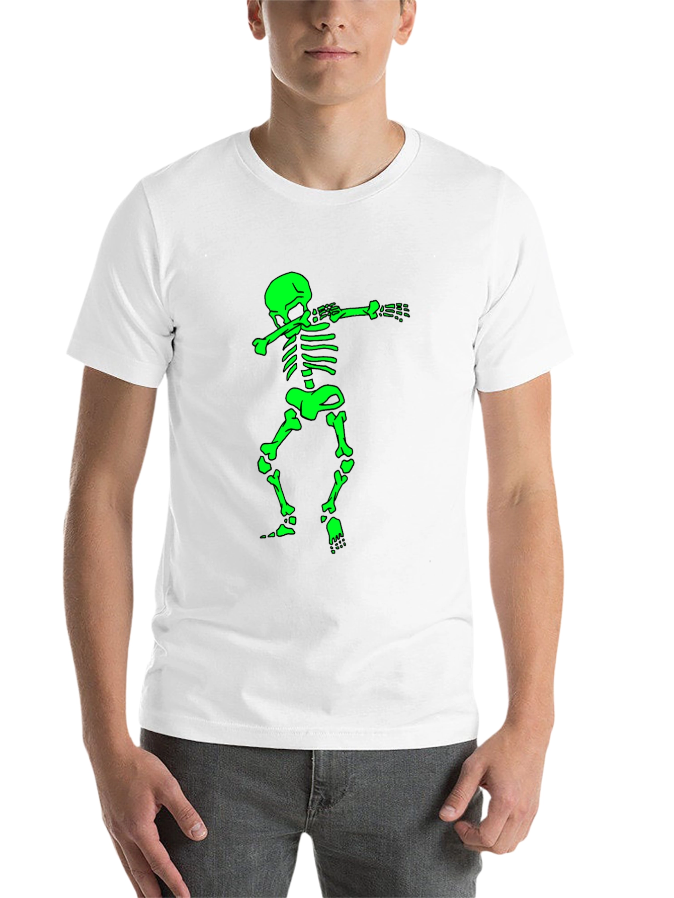 Black Dabbing Skeleton Graphic Tee view 14