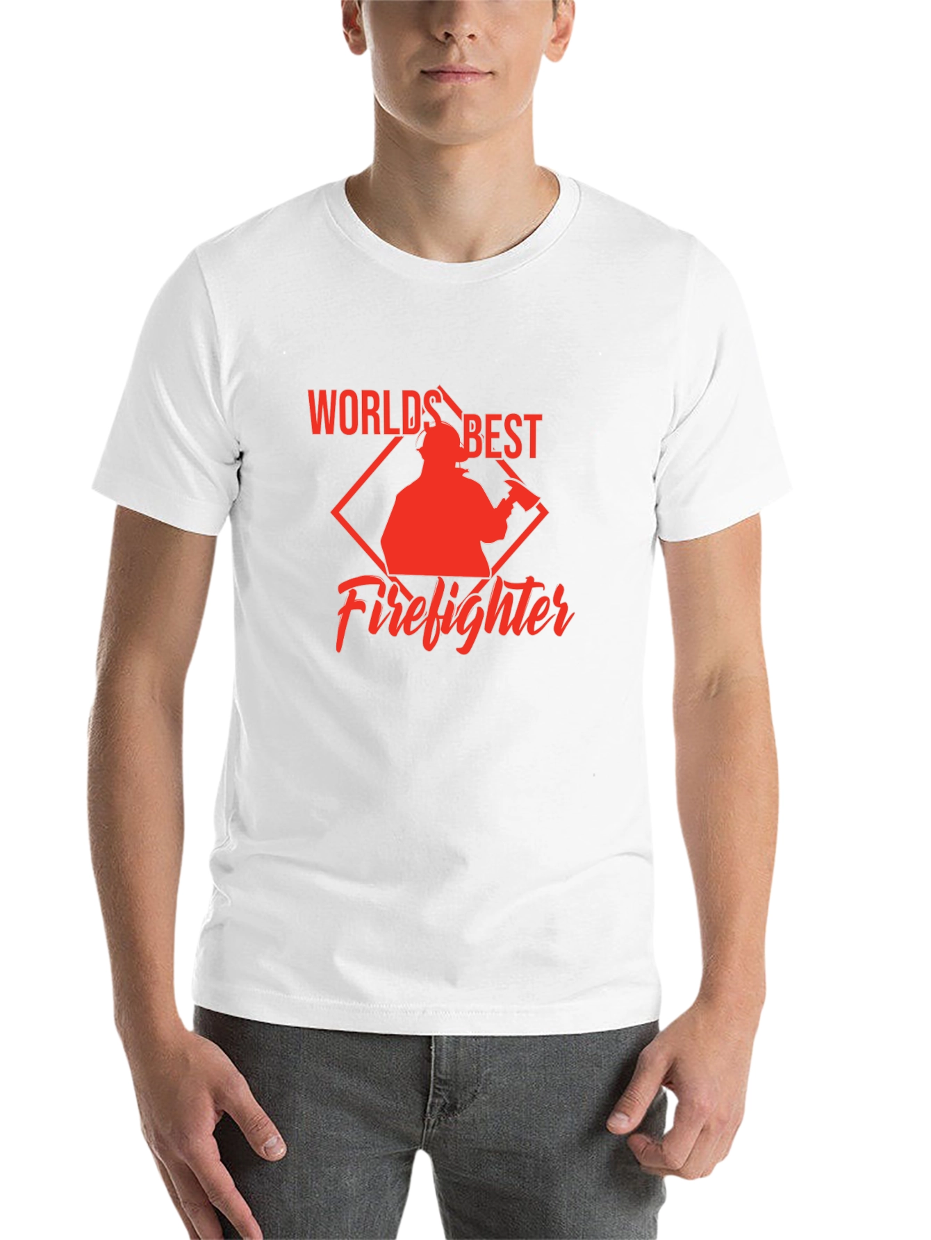 Black World's Best Firefighter Graphic T-Shirt view 14