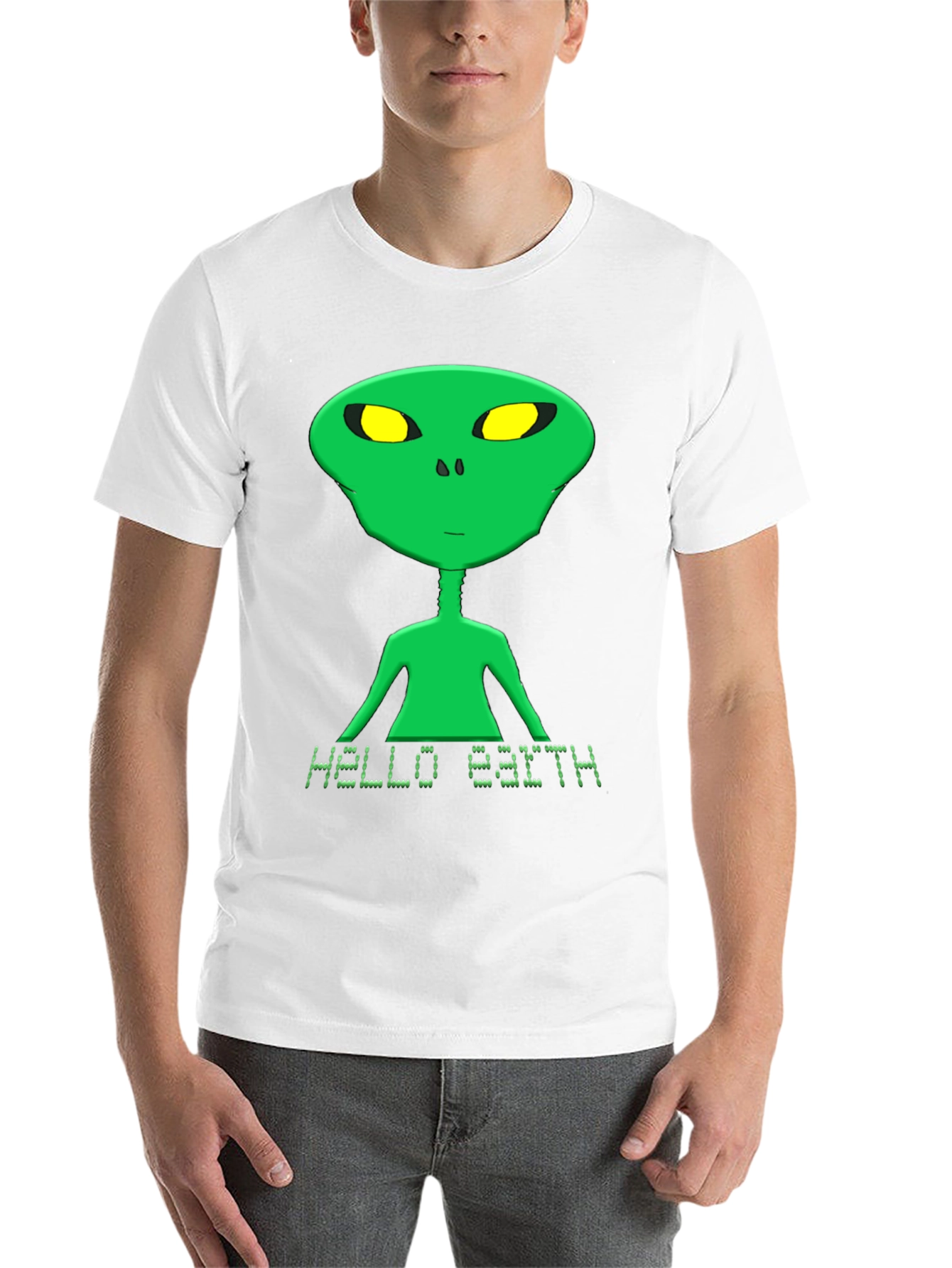 Black Hello Earth Alien Graphic Tee - Black T-Shirt view 14