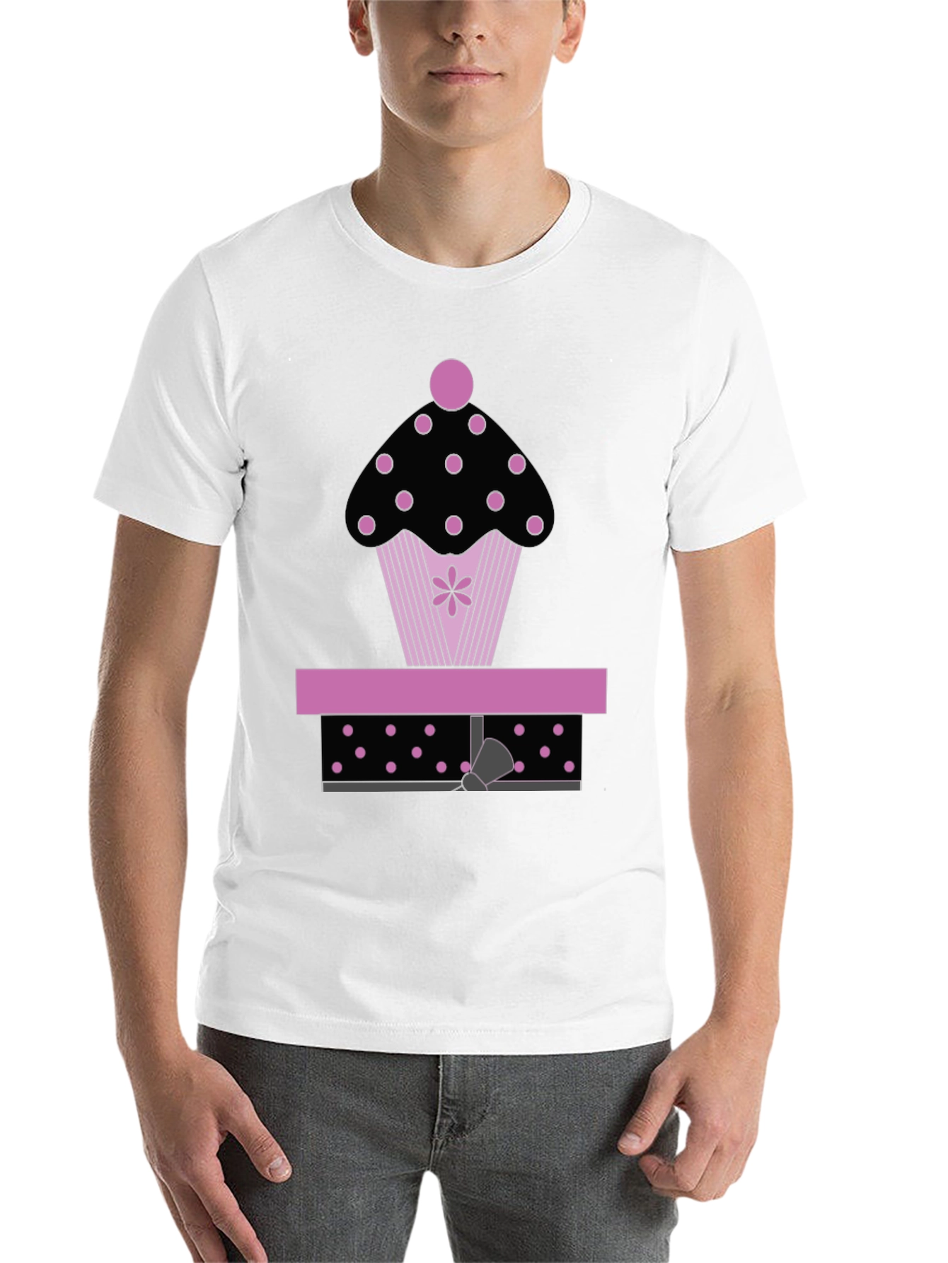 Black Cupcake Gift Graphic Tee - Black T-Shirt view 14