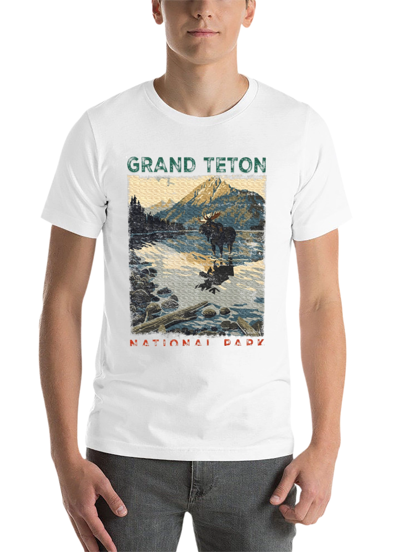 Black Grand Teton National Park Moose Graphic Tee view 14