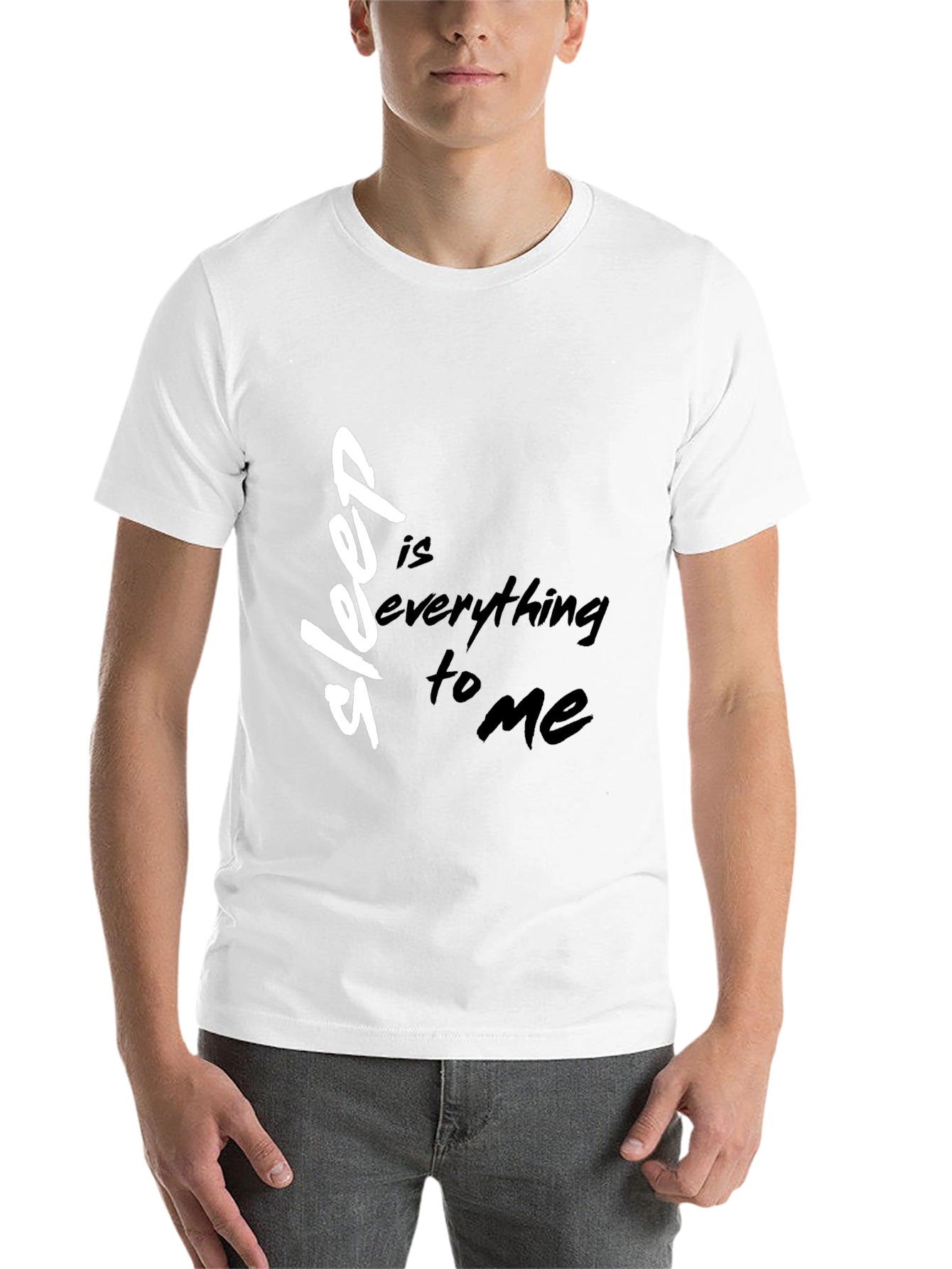 Black Sleep Is Everything to Me Black T-Shirt view 14